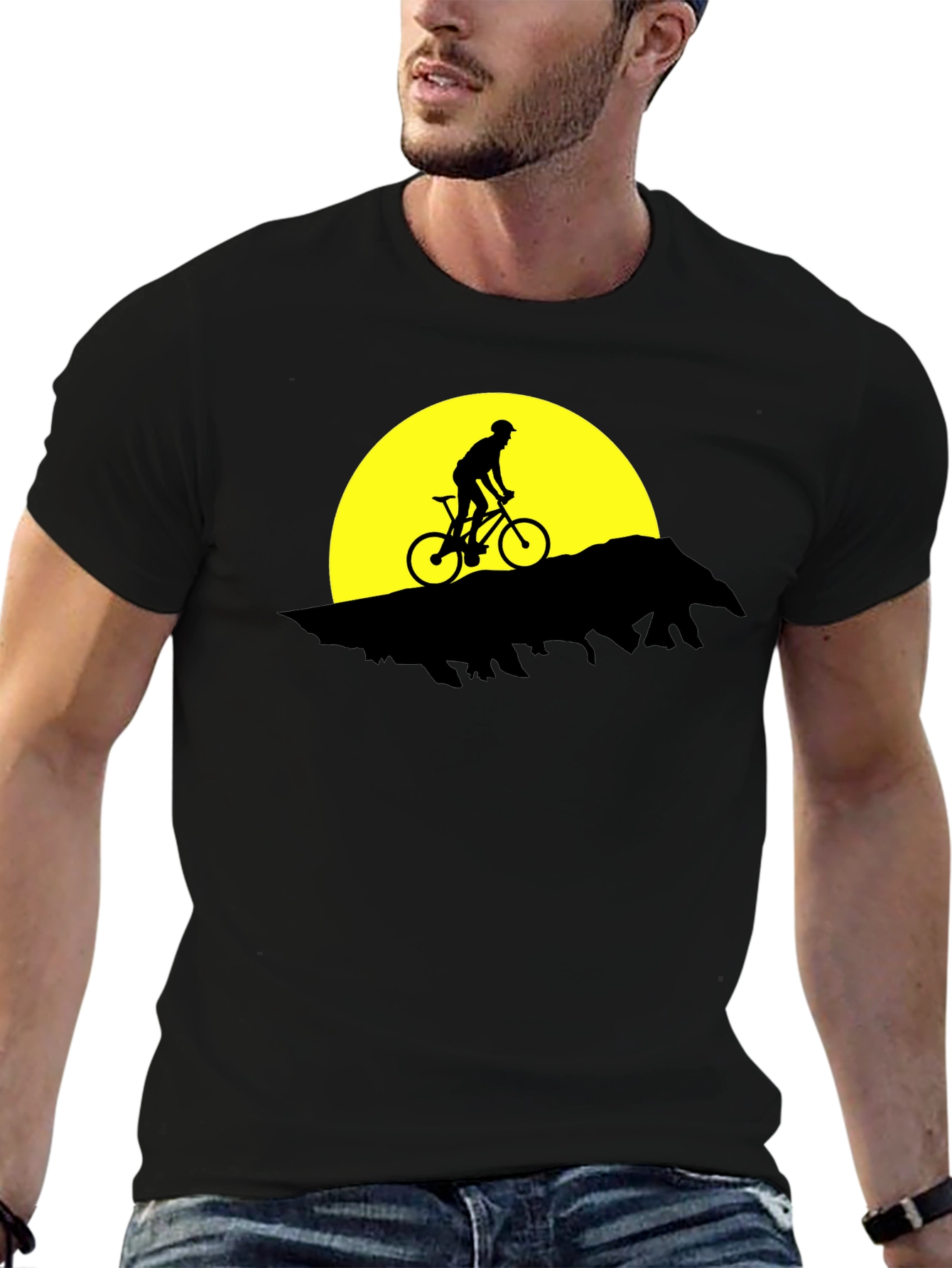 Mountain Biker Silhouette T-Shirt - Adventure Ready