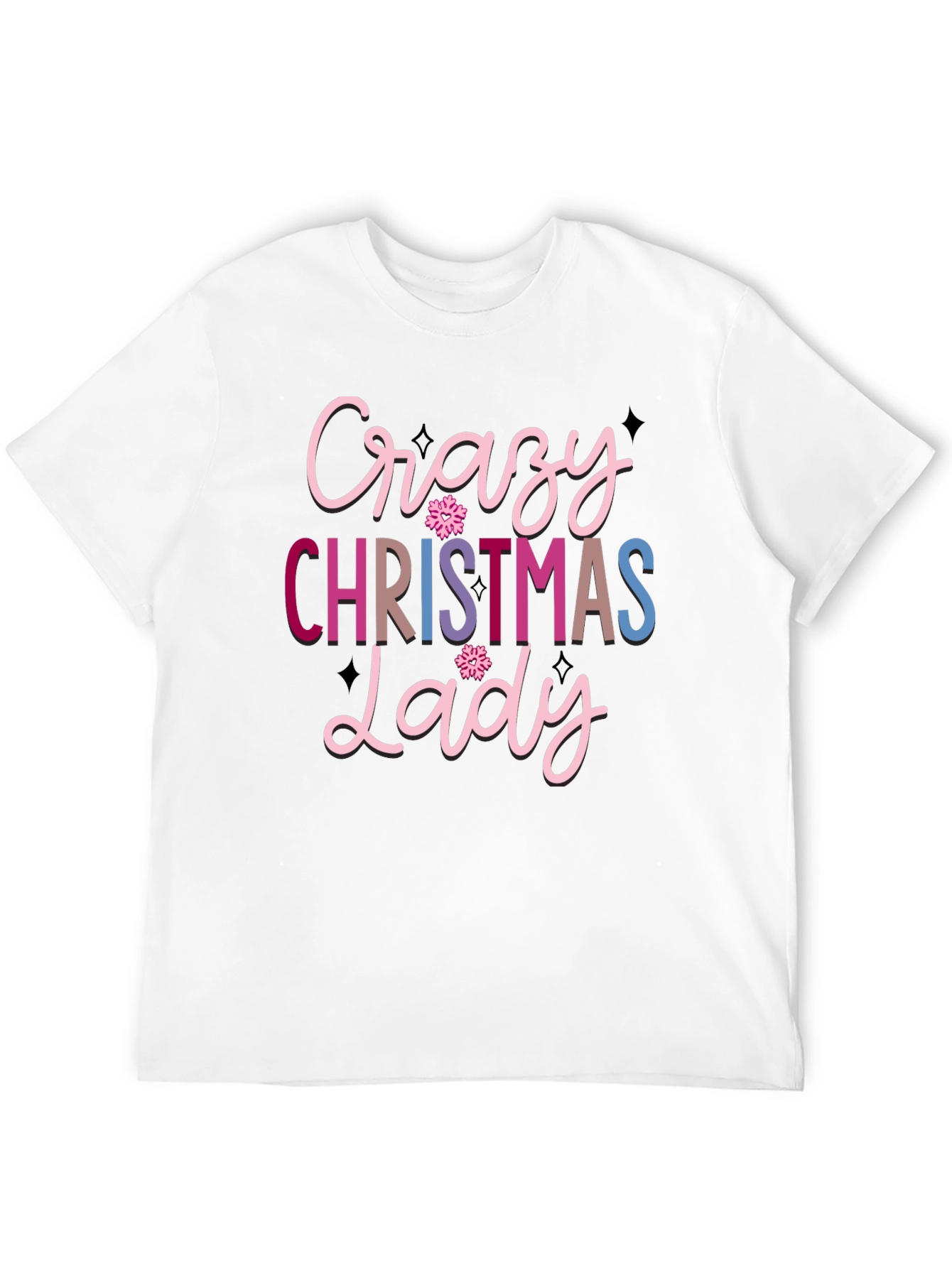 Crazy Christmas Lady Graphic Tee