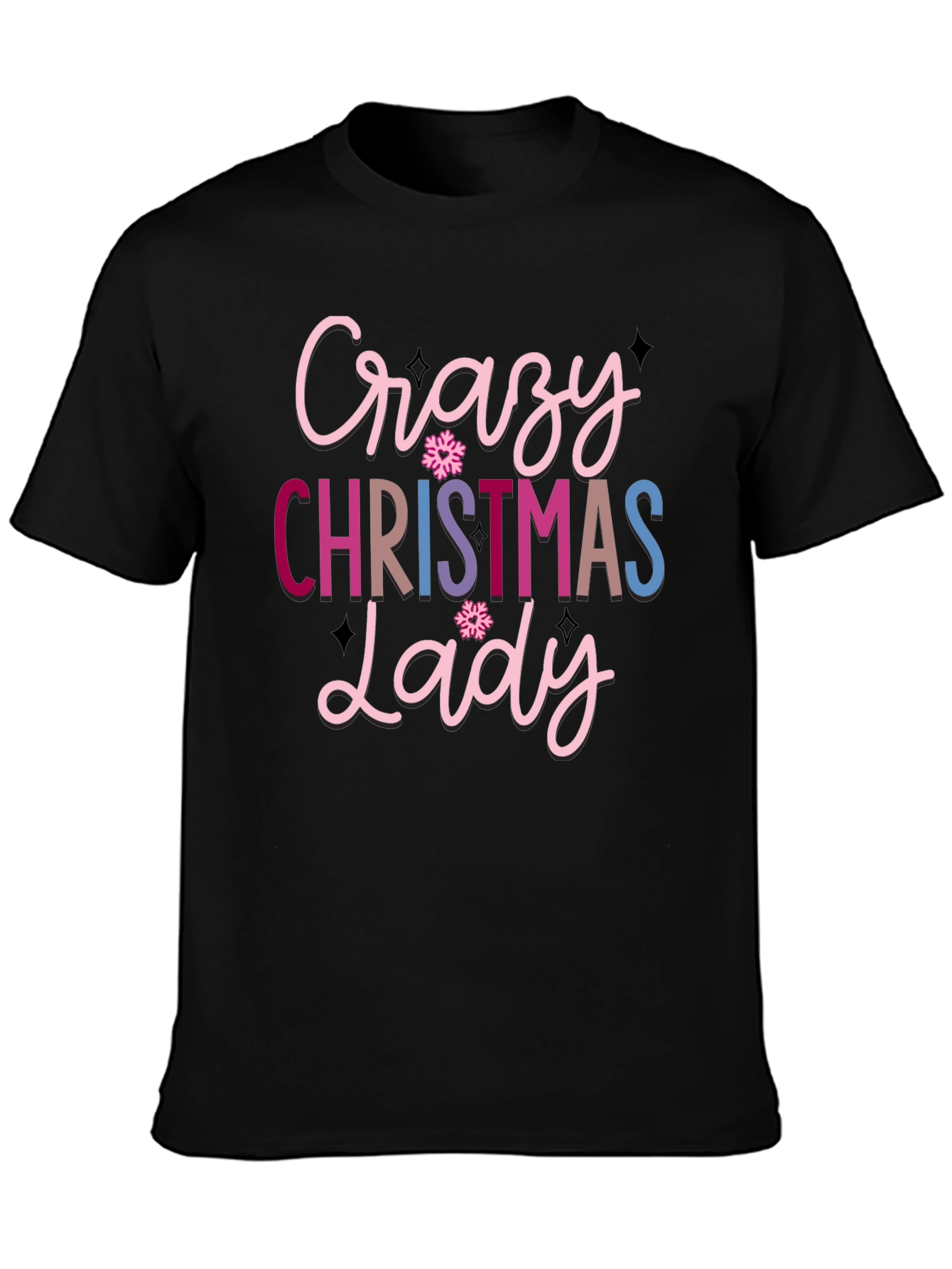 Crazy Christmas Lady Graphic Tee
