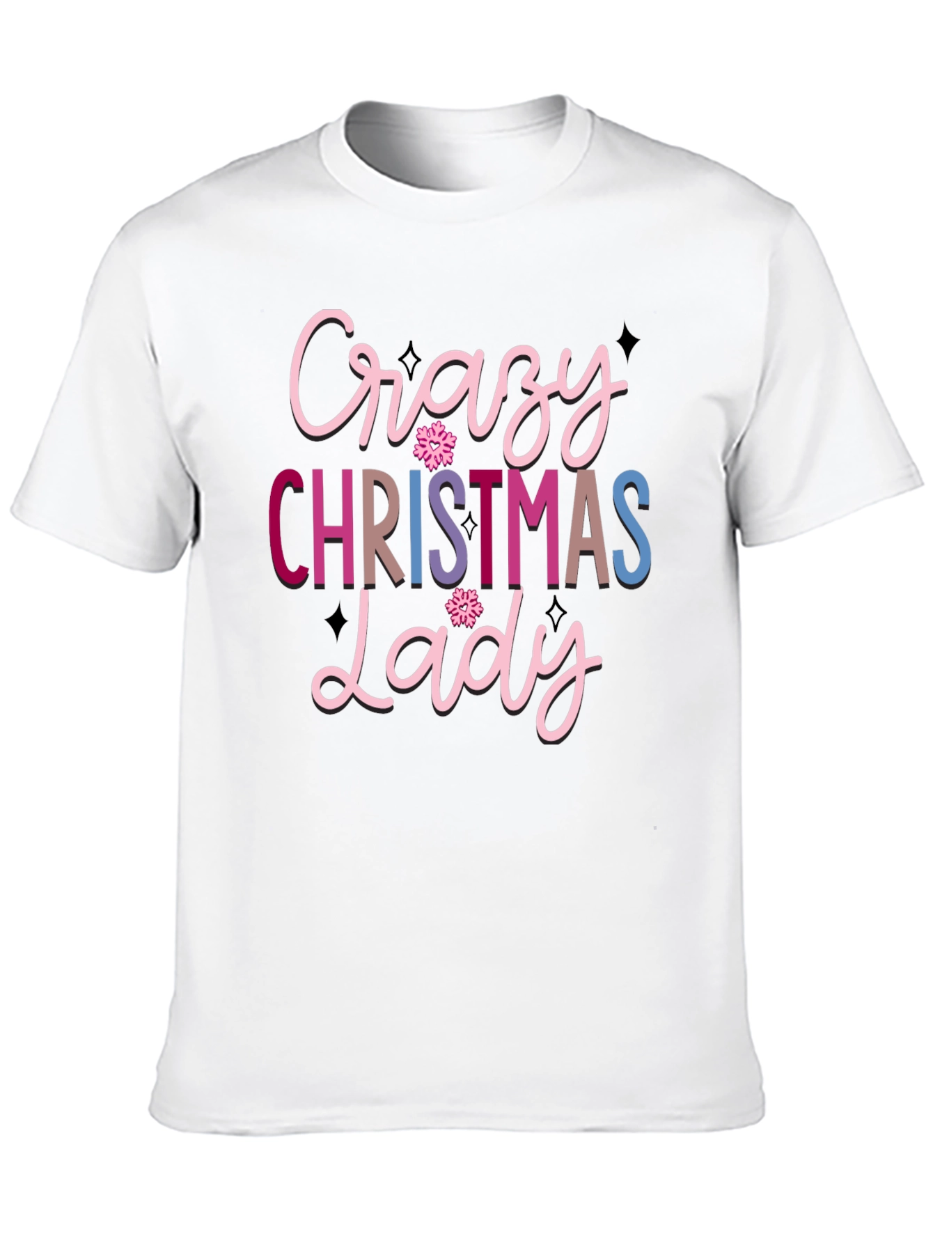 Crazy Christmas Lady Graphic Tee