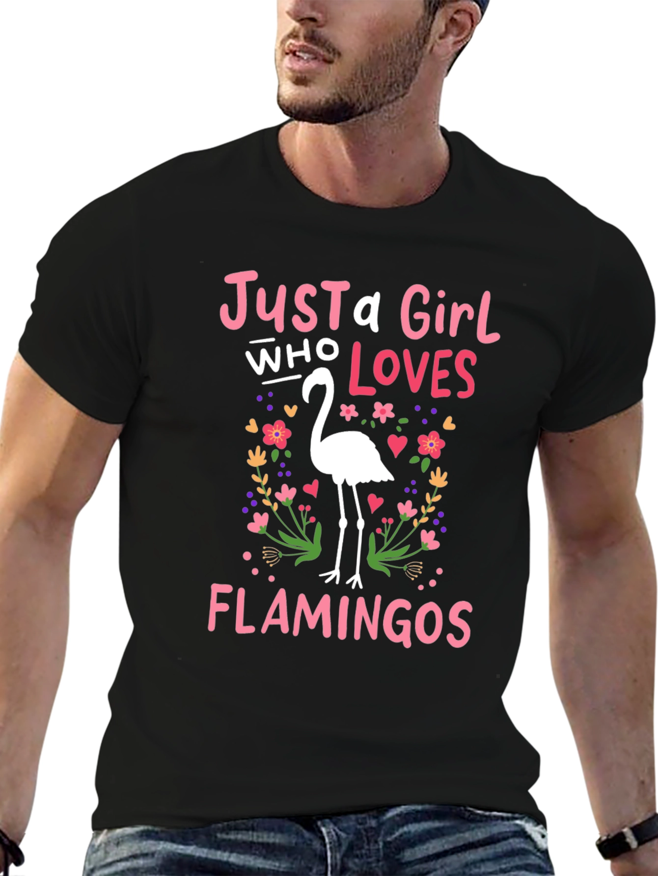 Just a Girl Who Loves Flamingos T-Shirt