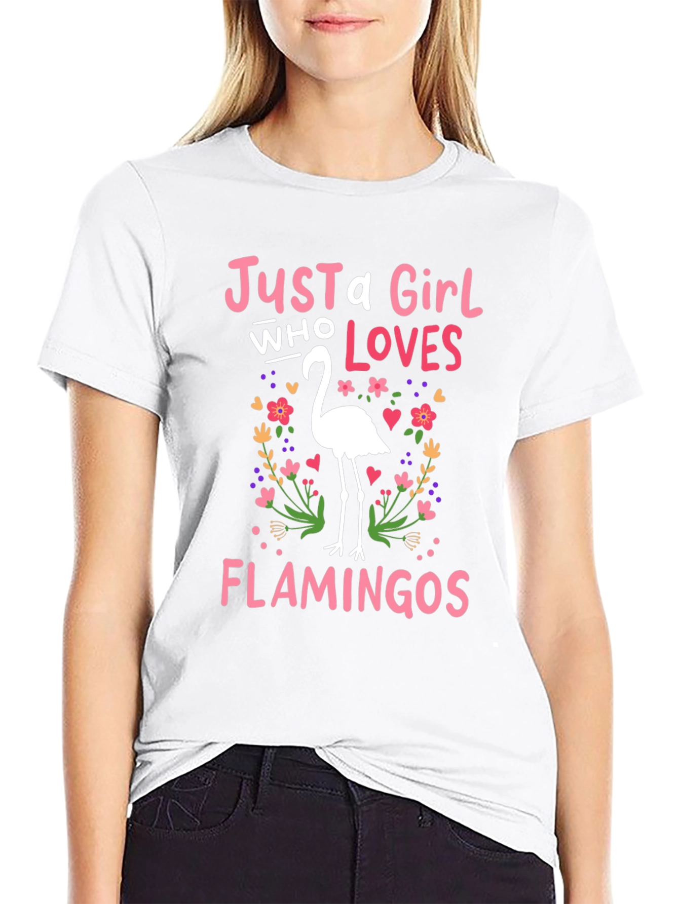 Just a Girl Who Loves Flamingos T-Shirt