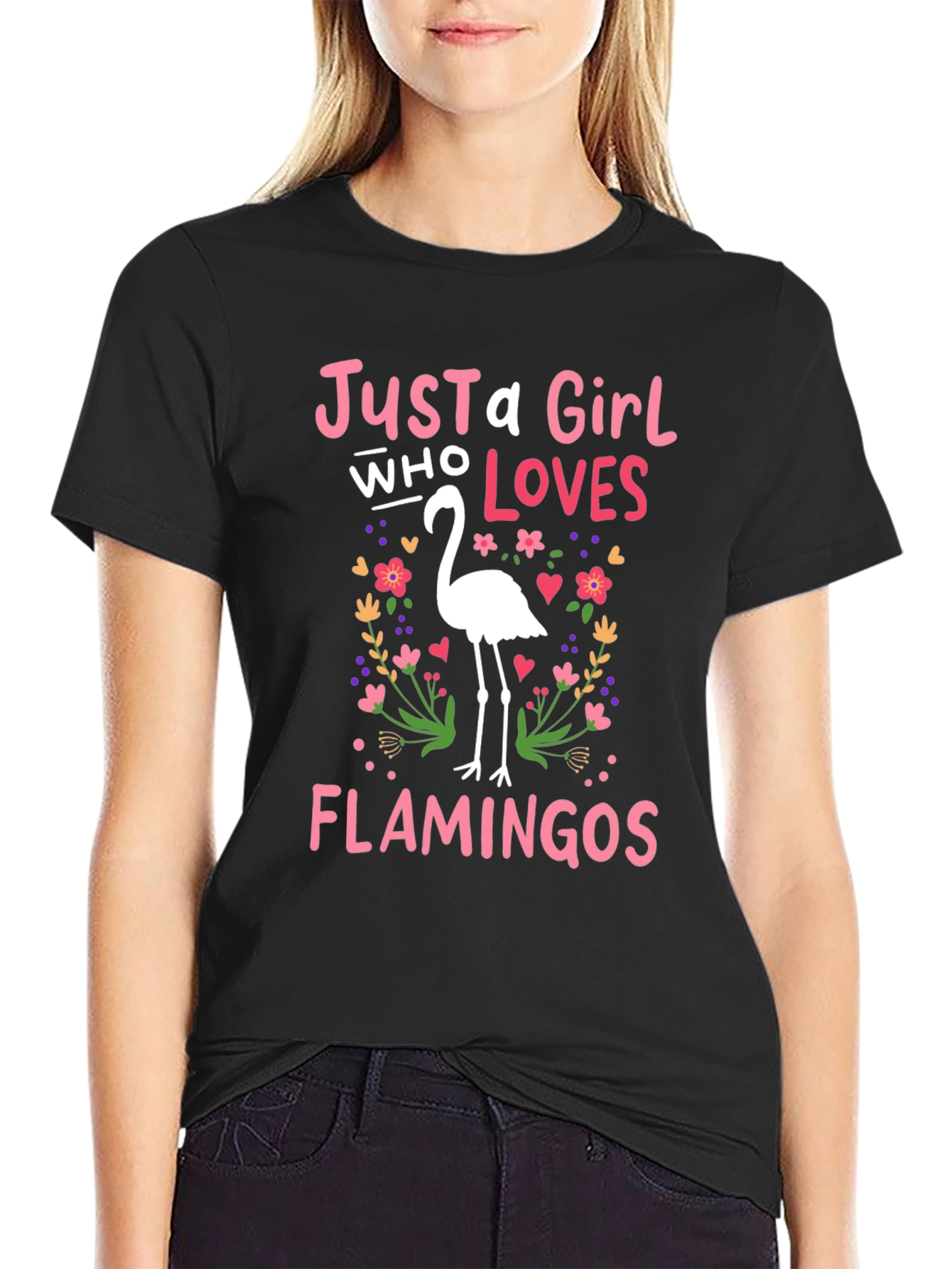 Just a Girl Who Loves Flamingos T-Shirt