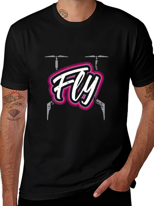Fly Drone Graphic Tee - Black T-Shirt
