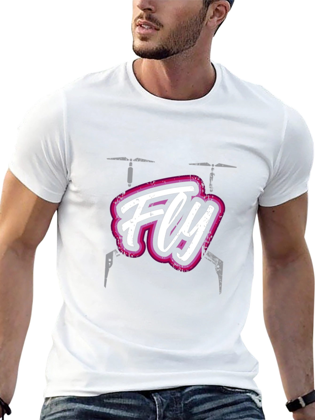 Fly Drone Graphic Tee - Black T-Shirt