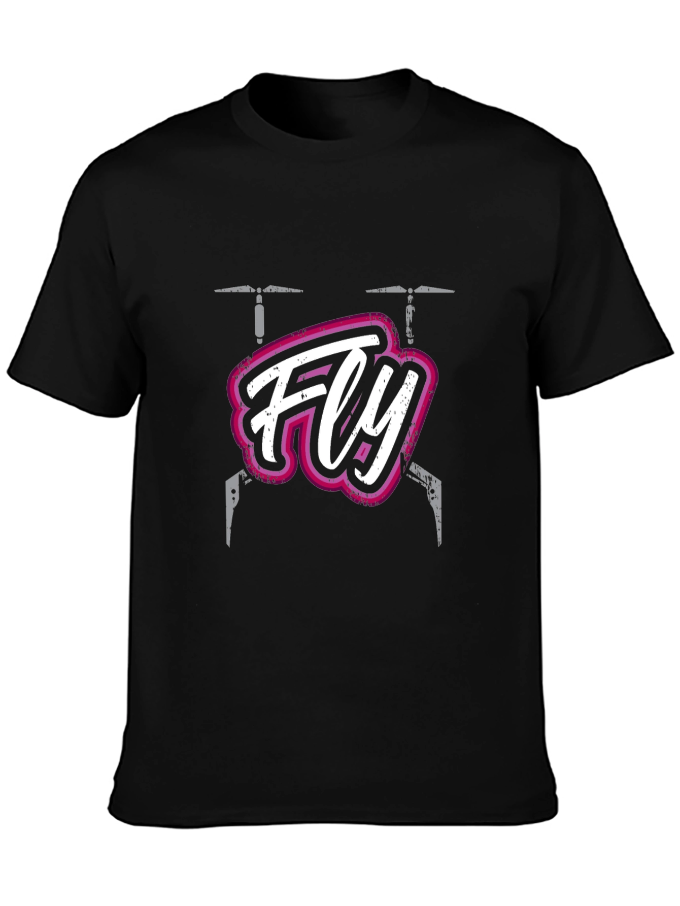Fly Drone Graphic Tee - Black T-Shirt