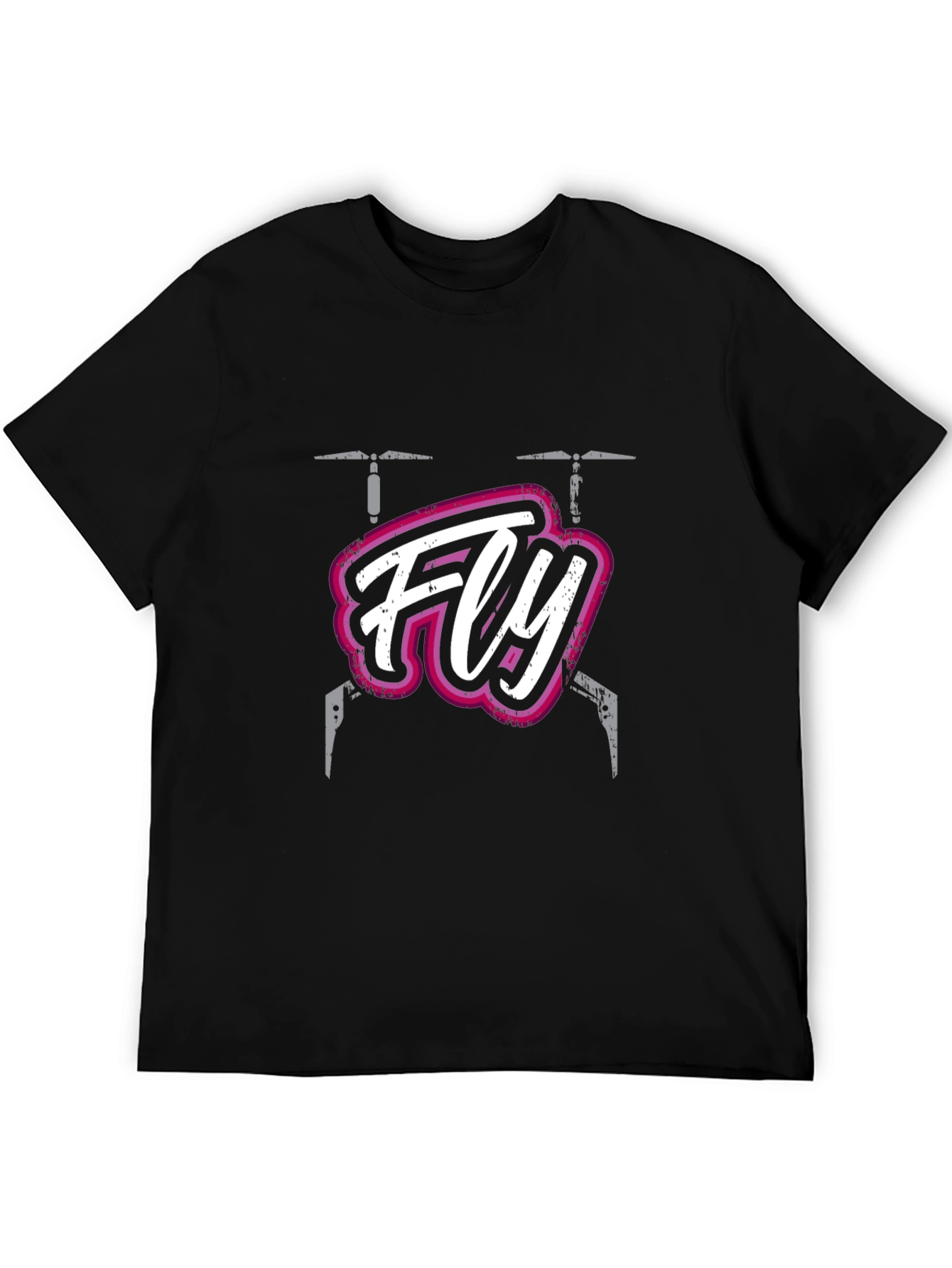 Fly Drone Graphic Tee - Black T-Shirt