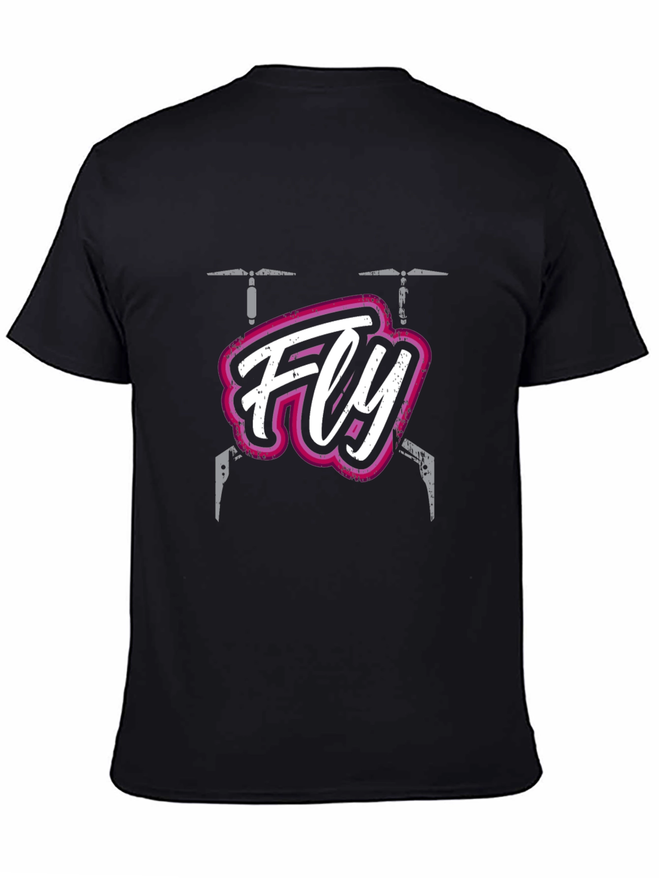 Fly Drone Graphic Tee - Black T-Shirt