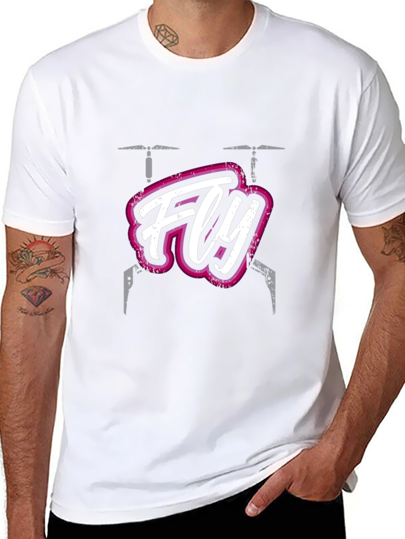 Fly Drone Graphic Tee - Black T-Shirt