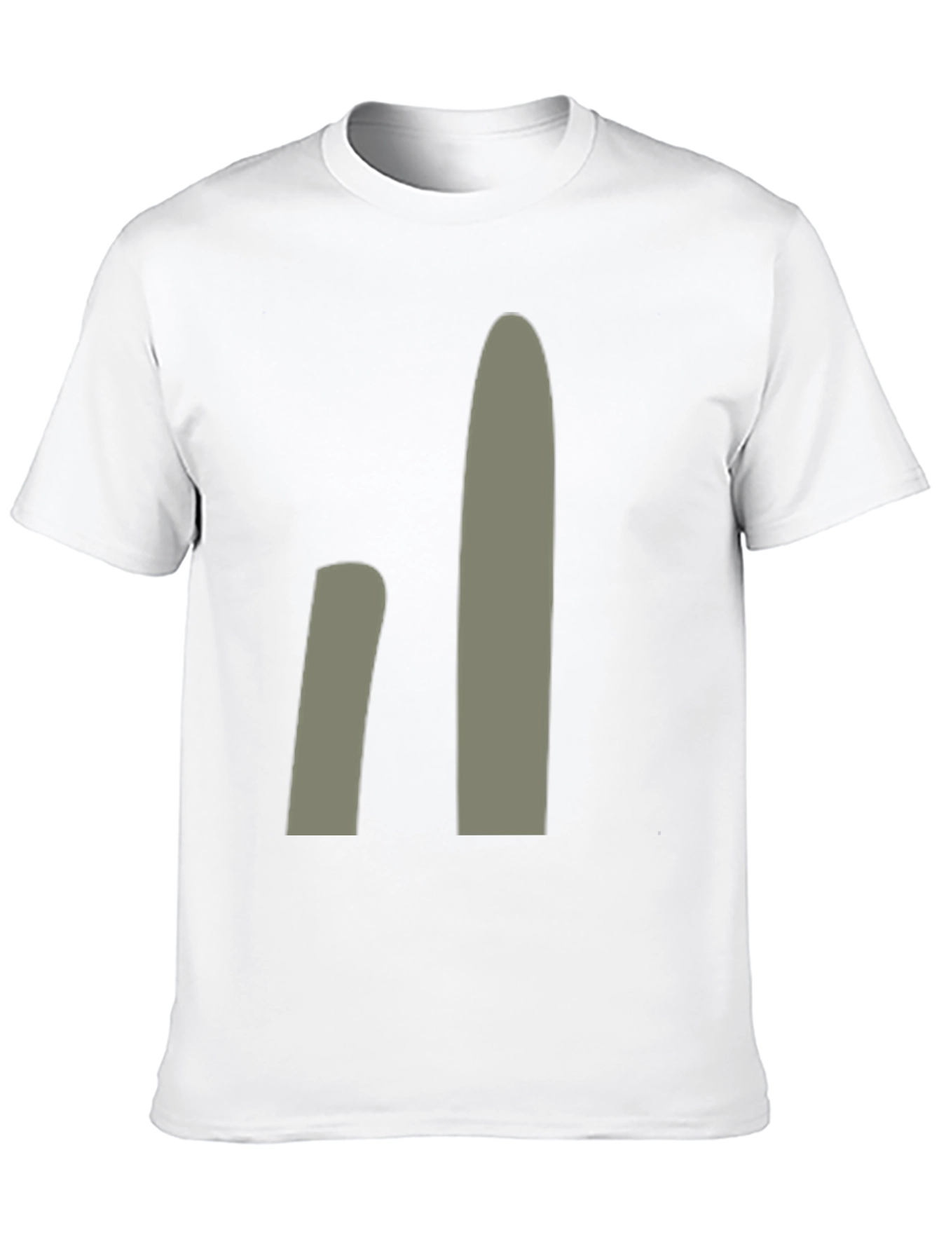 Minimalist Gray Abstract Design Black T-Shirt