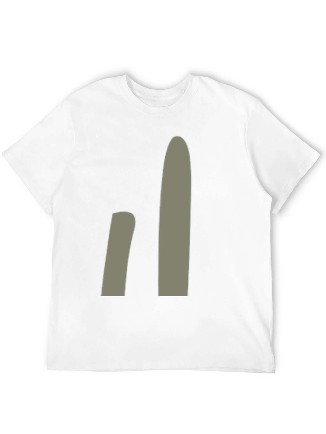 Minimalist Gray Abstract Design Black T-Shirt