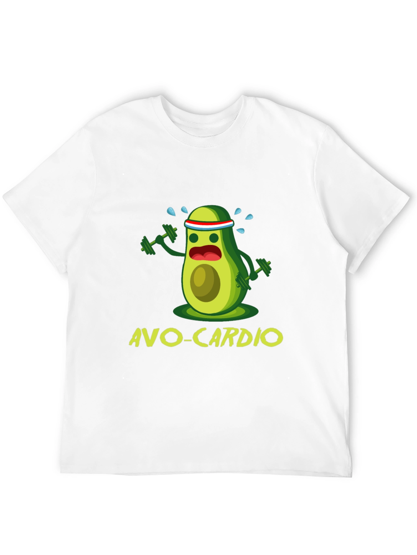 Avo-Cardio Black T-Shirt Funny Avocado Workout Tee