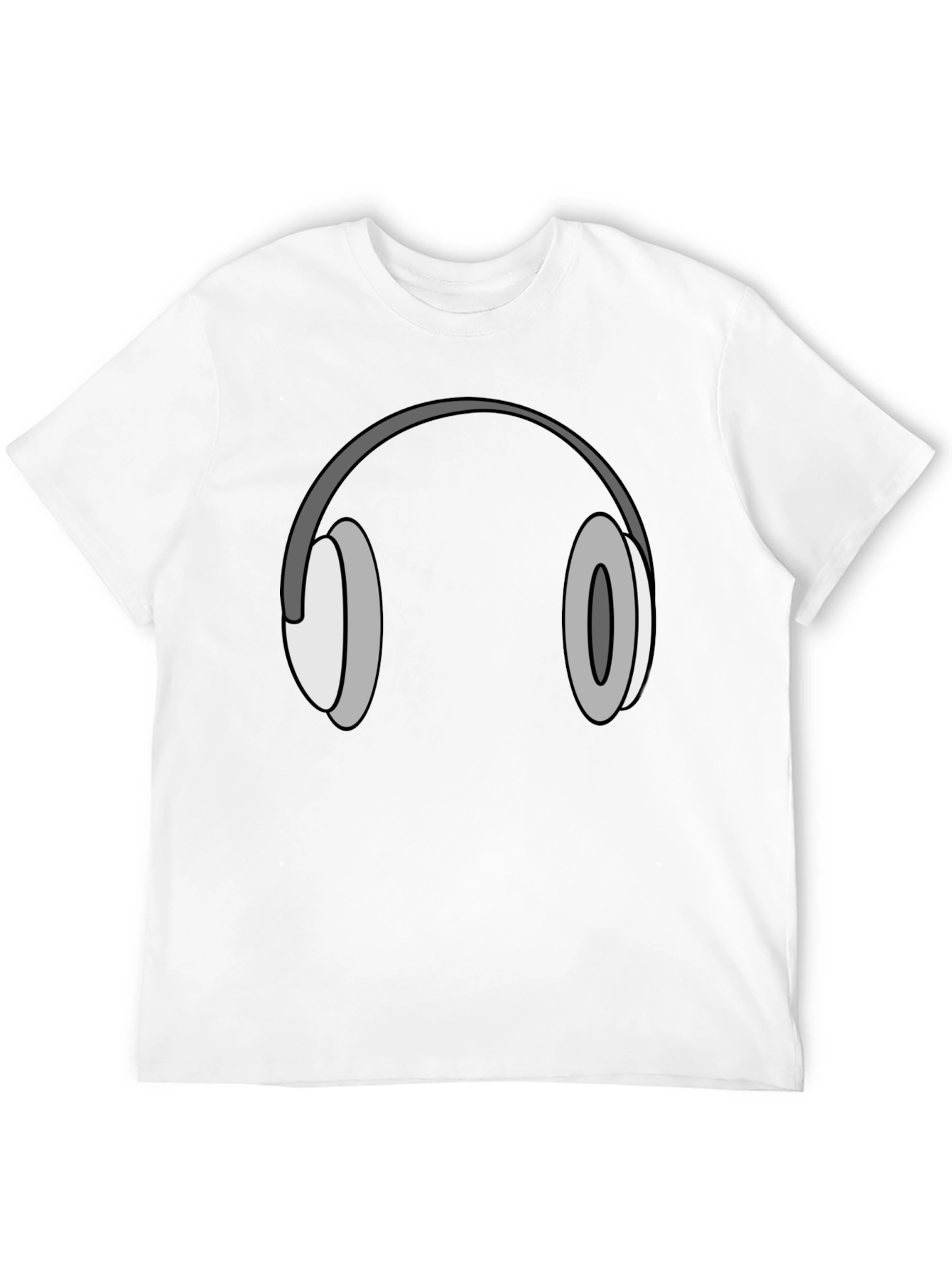 Headphone Graphic Tee - Cool Black T-Shirt