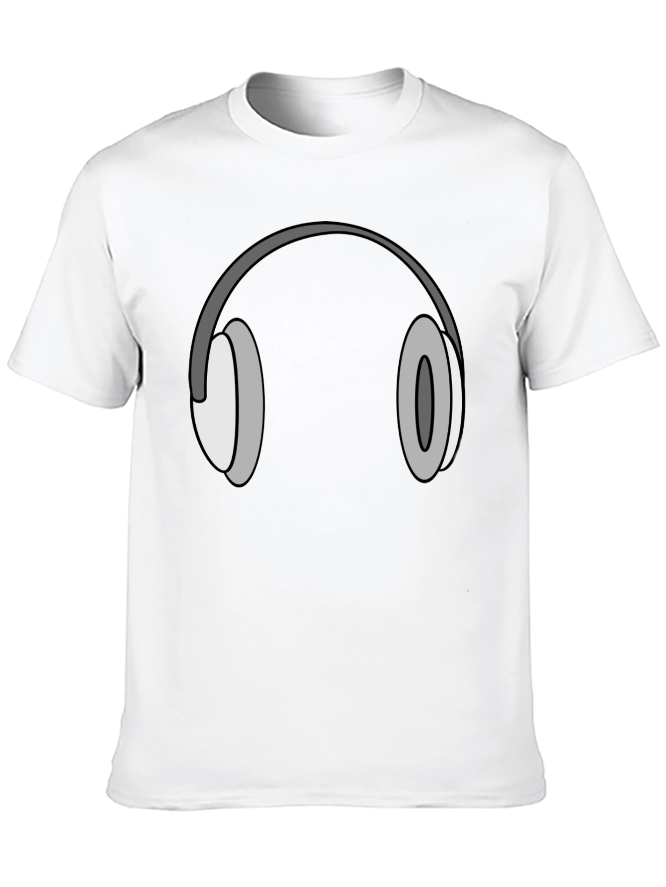 Headphone Graphic Tee - Cool Black T-Shirt