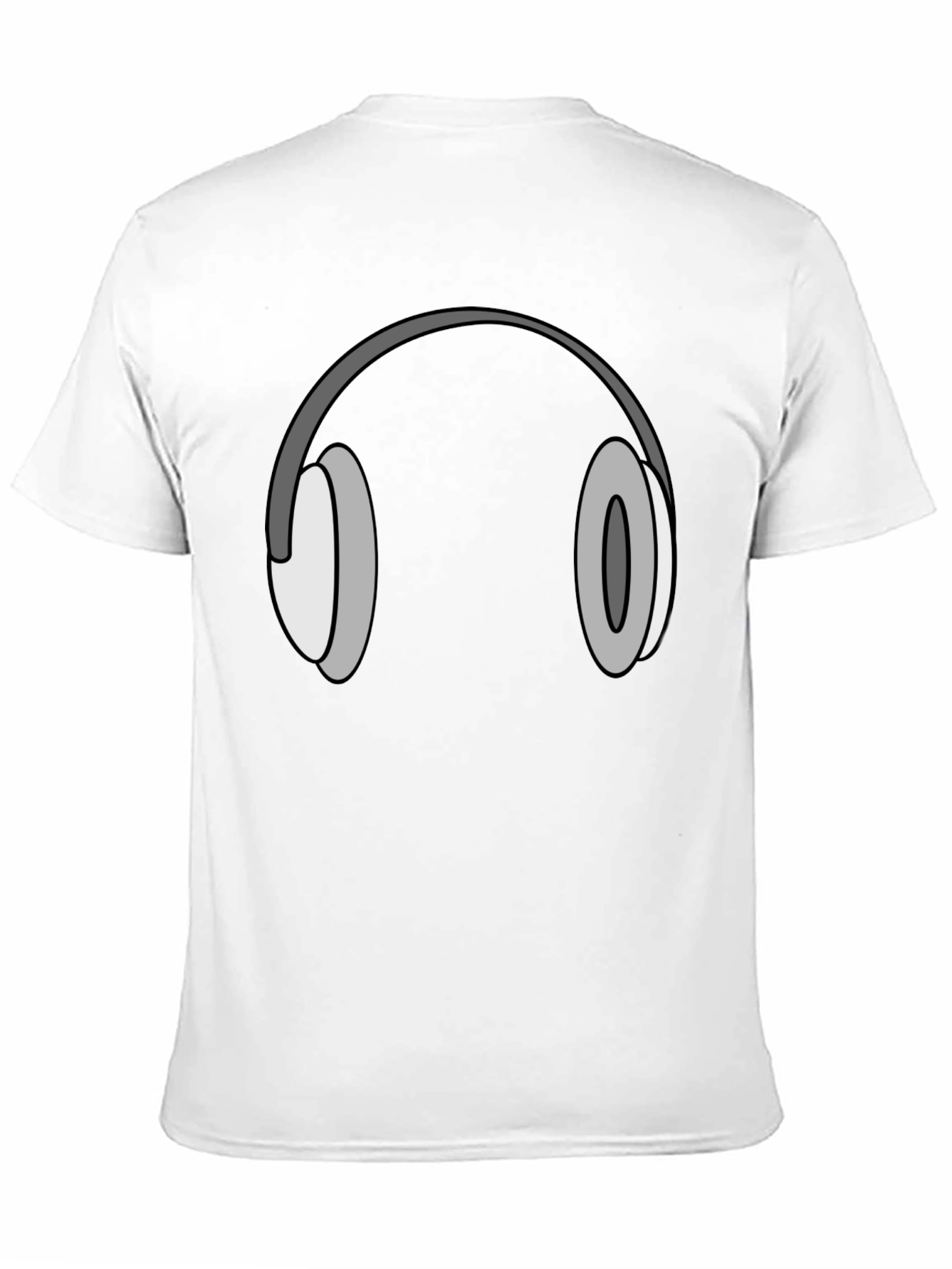 Headphone Graphic Tee - Cool Black T-Shirt
