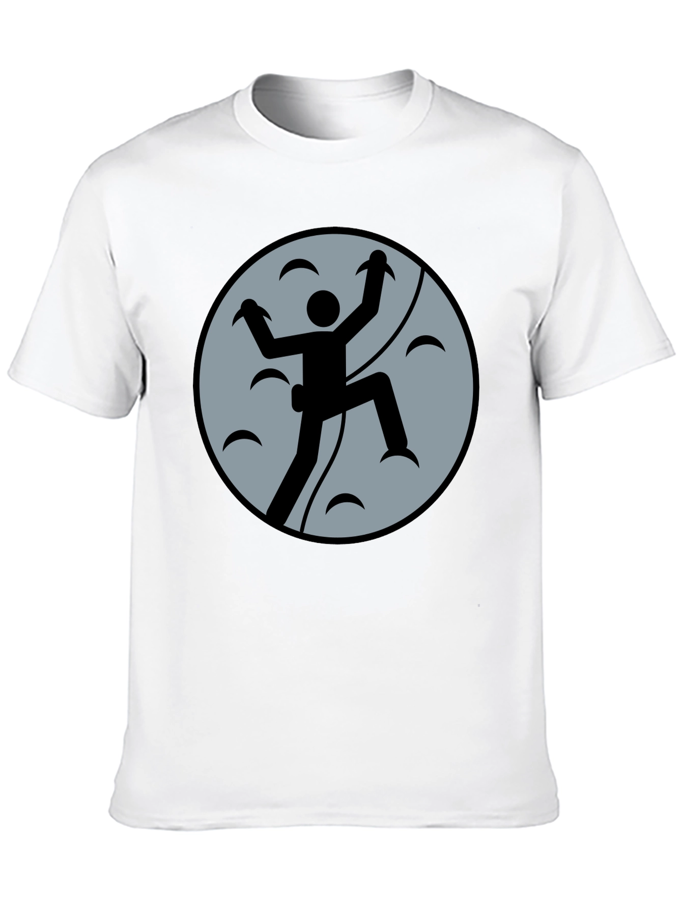 Climbing Graphic Tee - Black Cotton Shirt