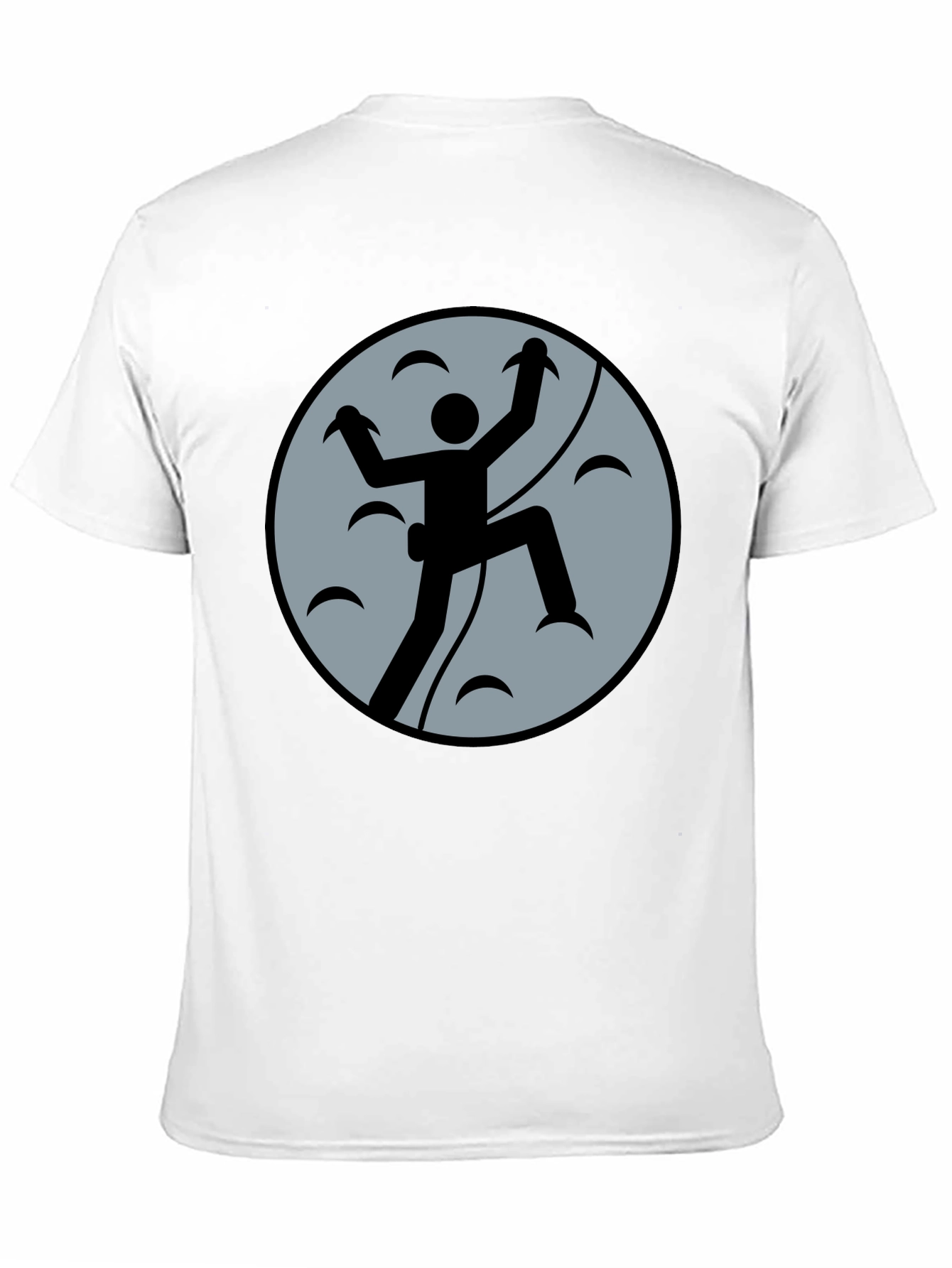 Climbing Graphic Tee - Black Cotton Shirt