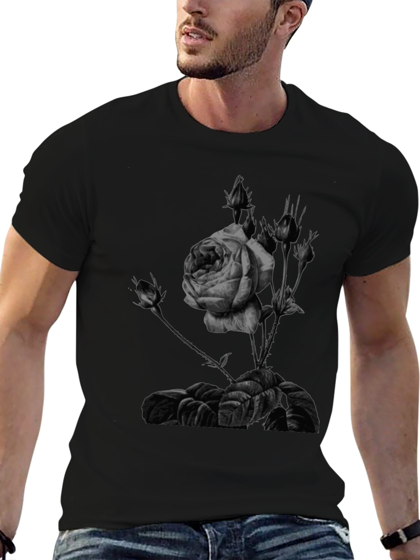 Rose Graphic Print T-Shirt