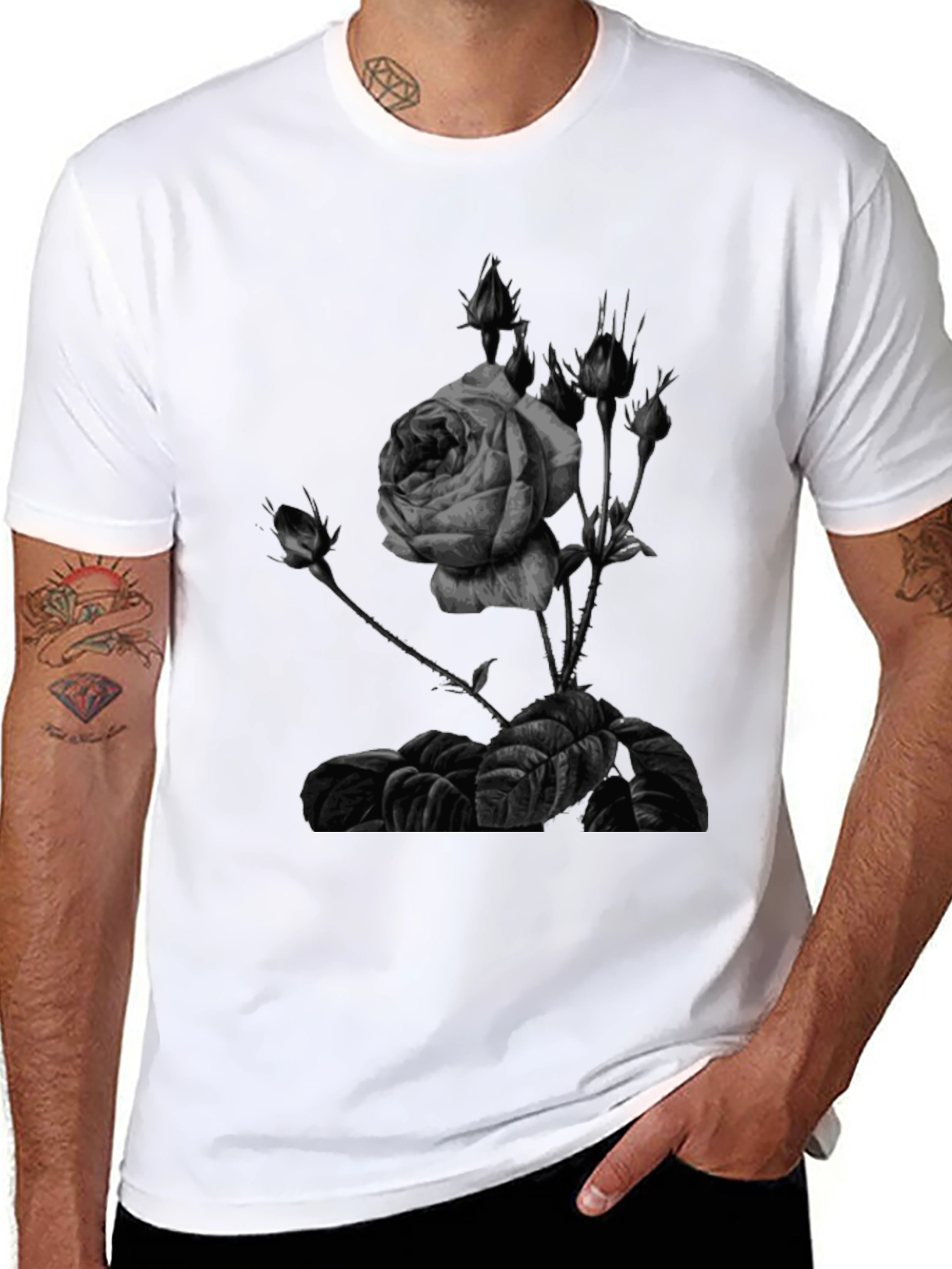 Rose Graphic Print T-Shirt