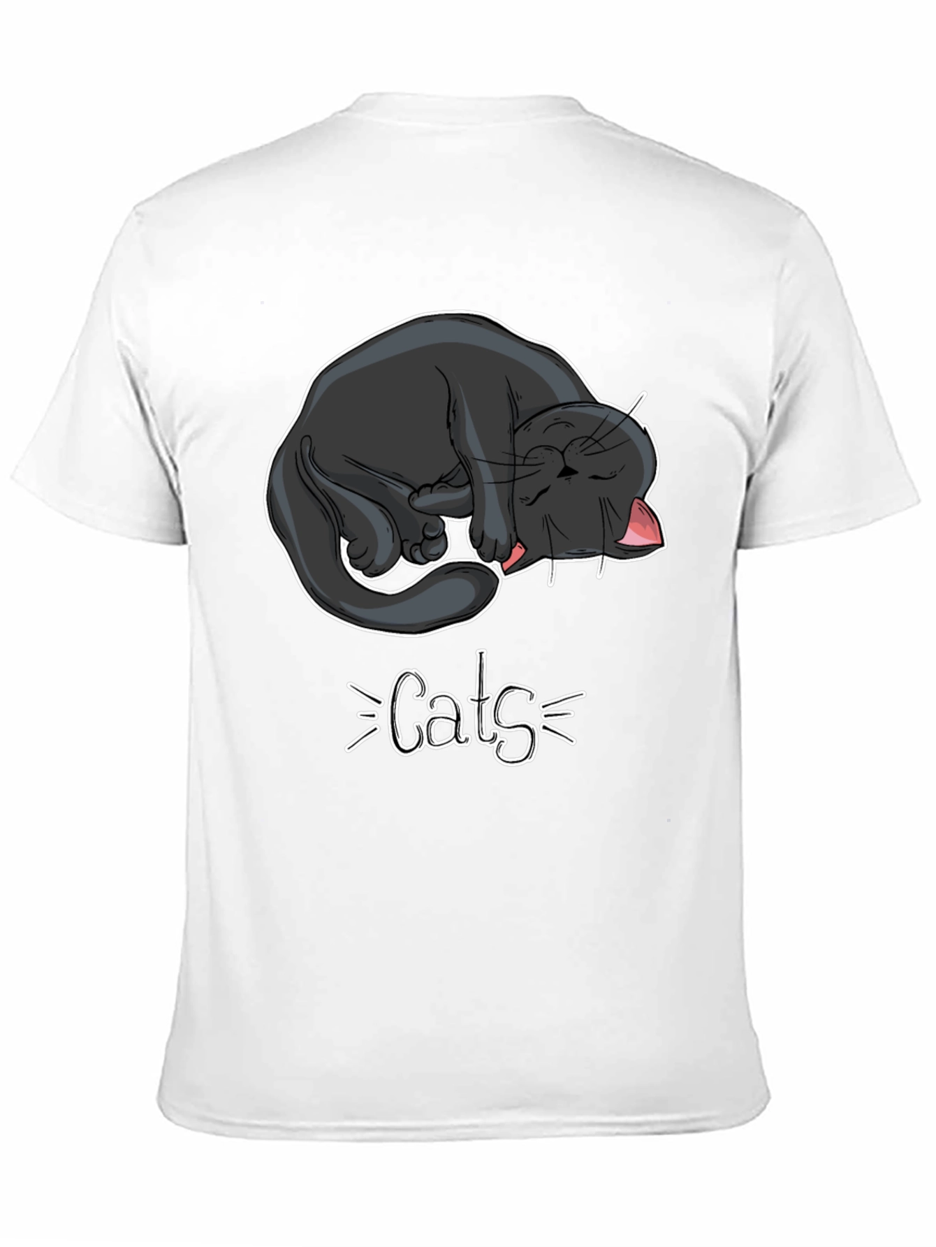 Cats Graphic Tee - Black
