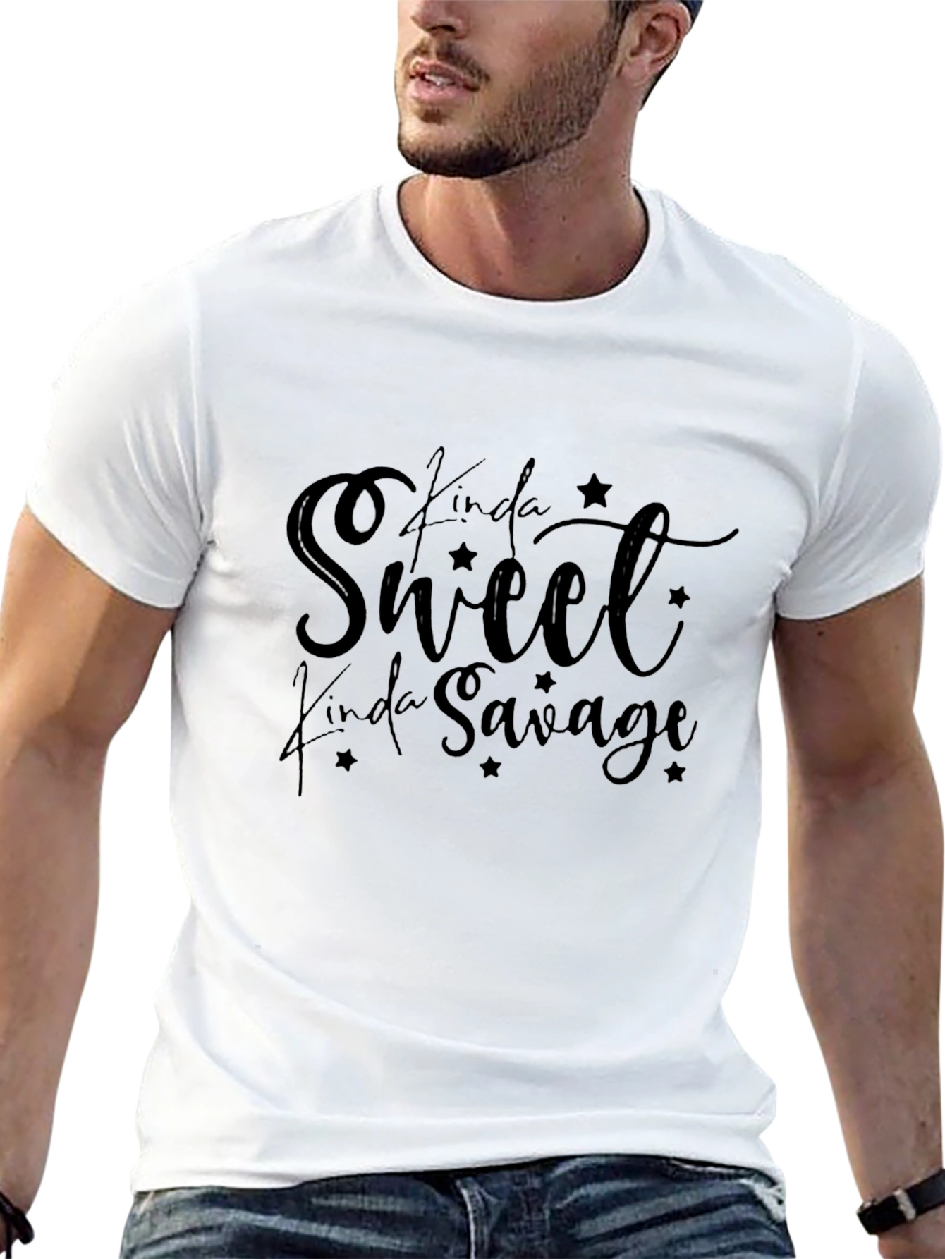 Kinda Sweet Kinda Savage Black Graphic Tee