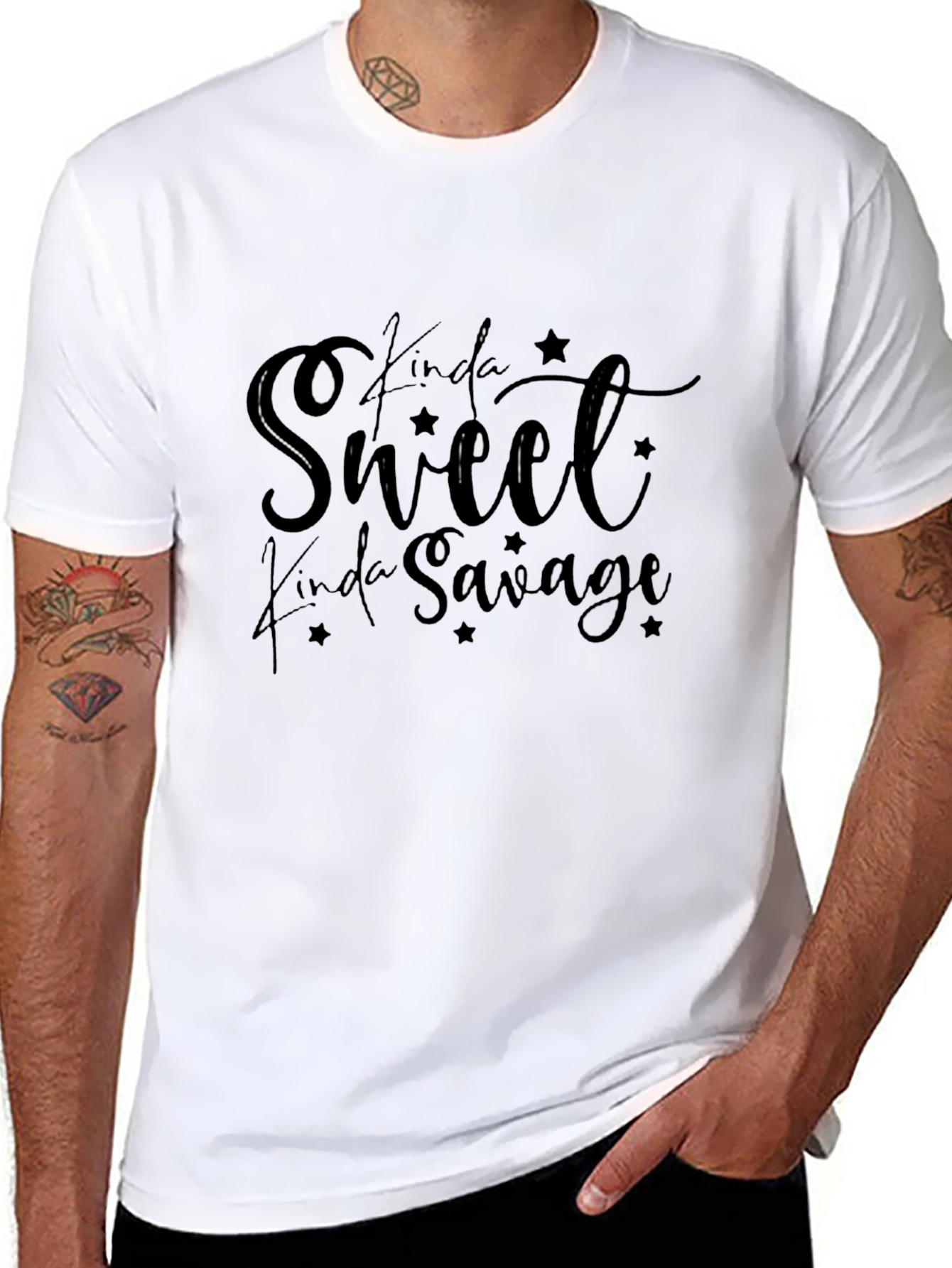 Kinda Sweet Kinda Savage Black Graphic Tee