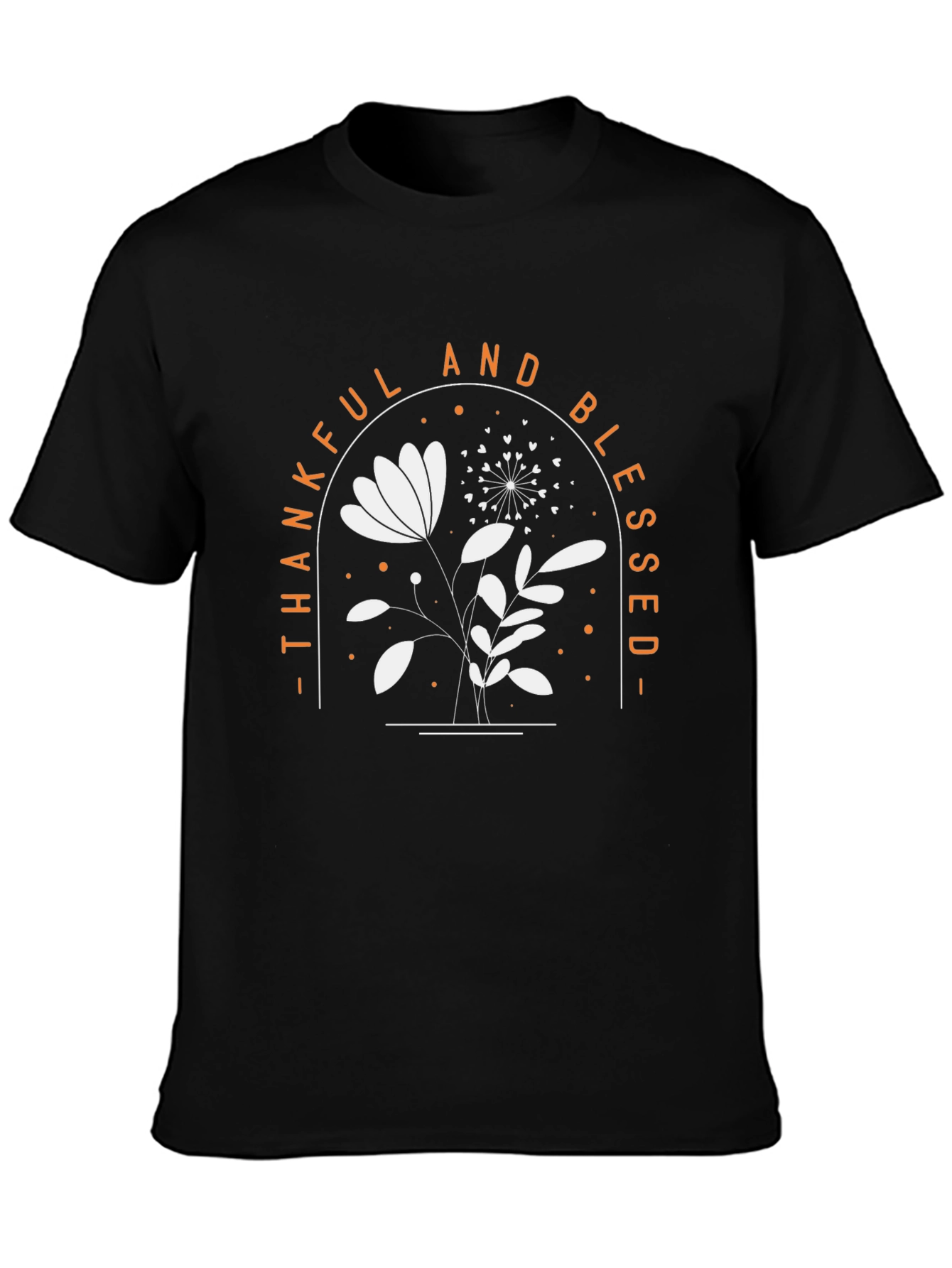 Thankful & Blessed Floral Graphic Tee