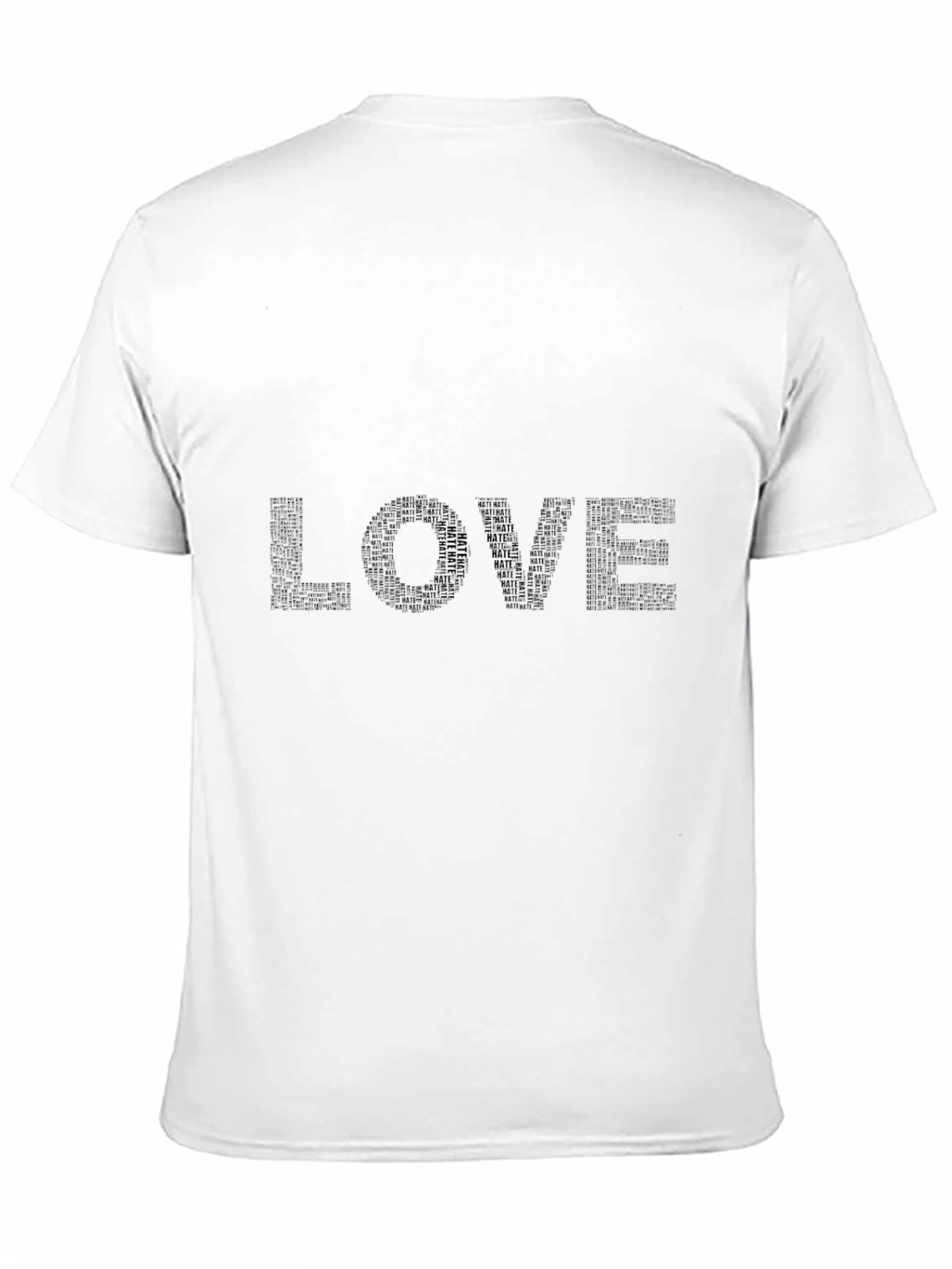 LOVE Text Art Graphic Tee - Unisex Black T-Shirt