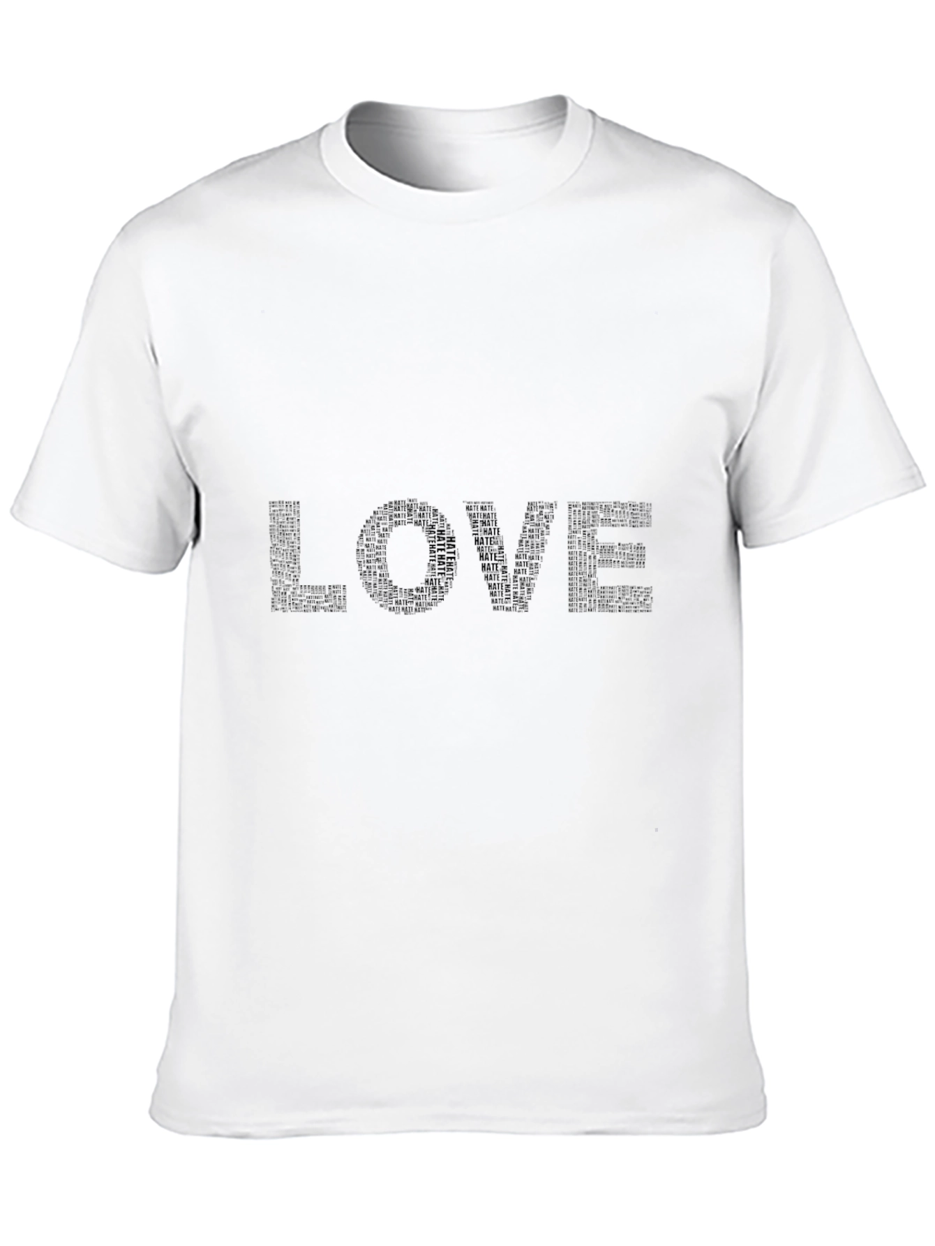LOVE Text Art Graphic Tee - Unisex Black T-Shirt