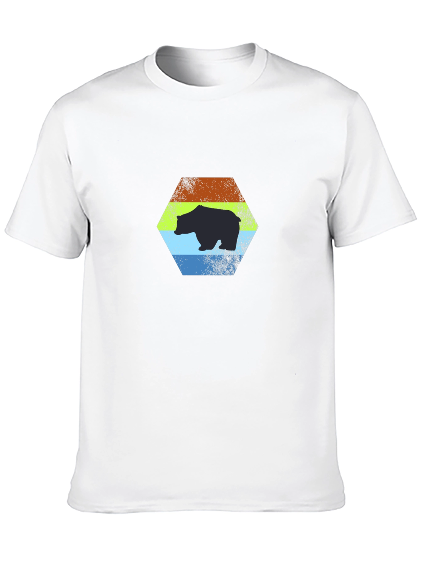 Retro Bear Graphic T-Shirt - Black