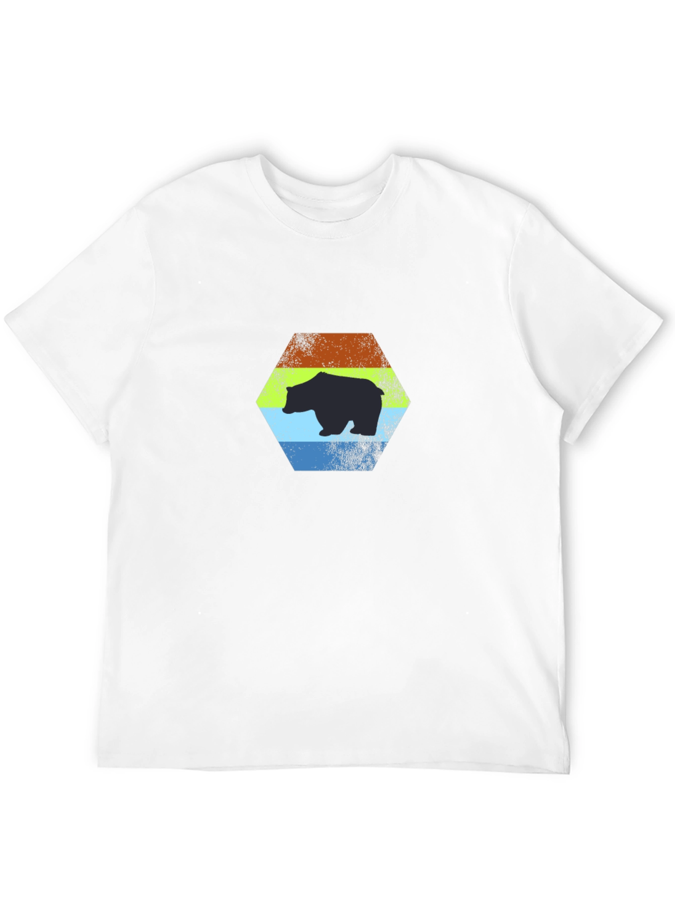 Retro Bear Graphic T-Shirt - Black