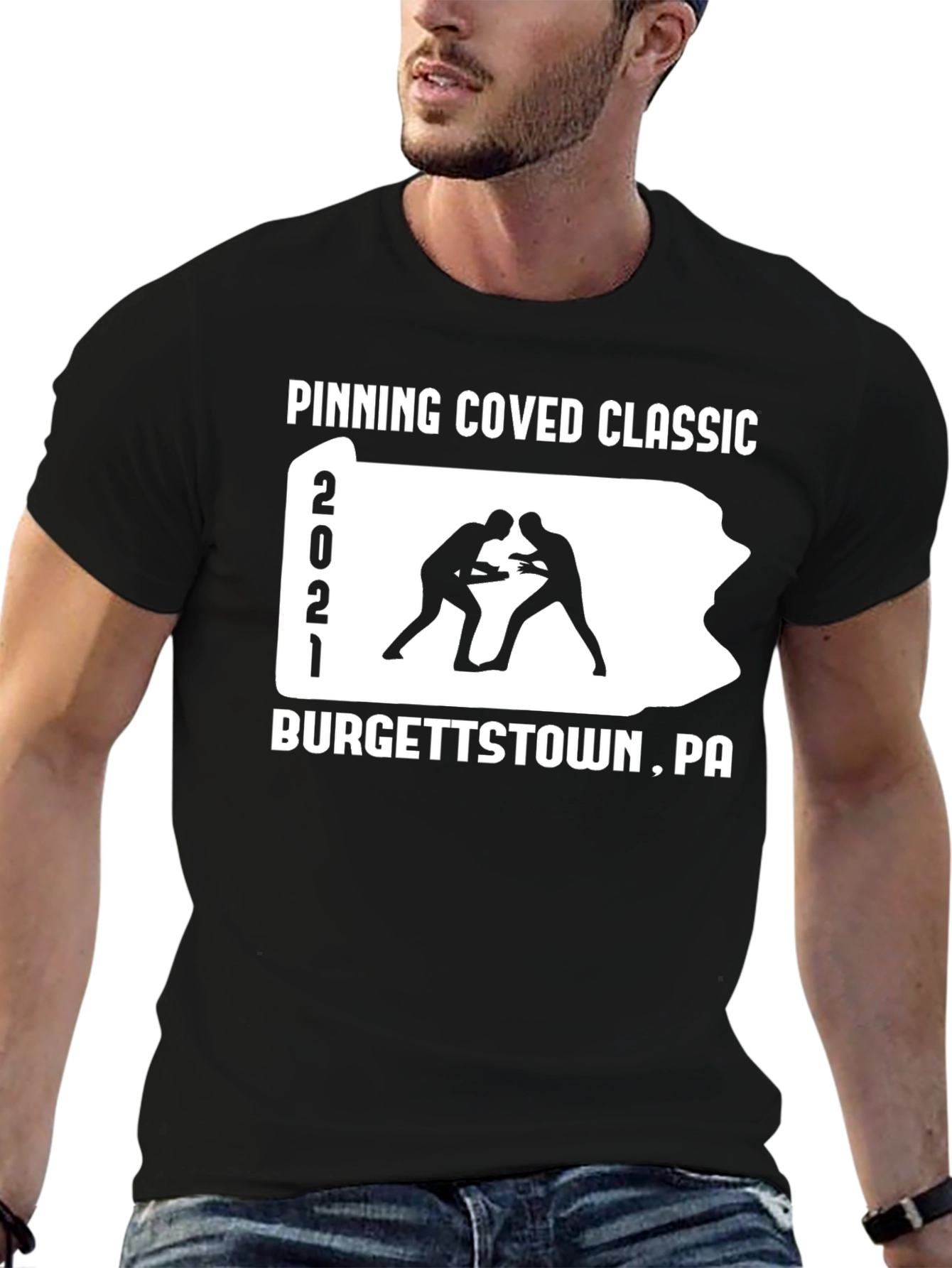 Pinning Coved Classic Wrestling T-Shirt