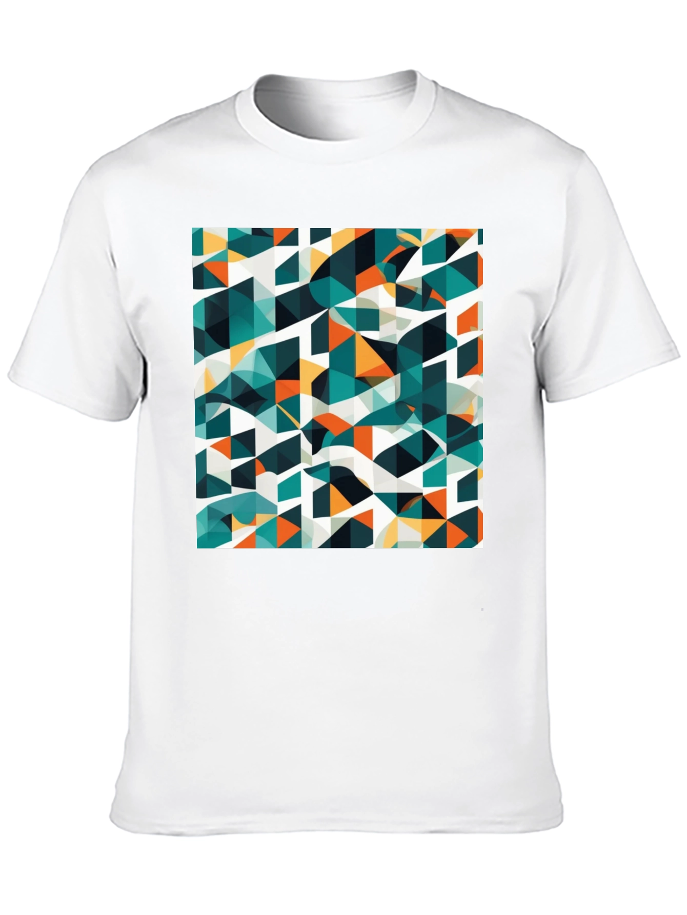 Abstract Geometric Triangle Print Mens T-Shirt