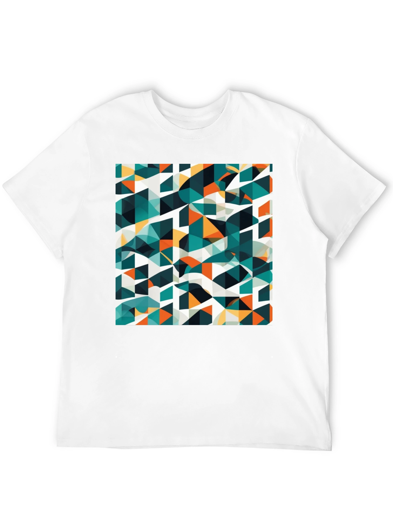 Abstract Geometric Triangle Print Mens T-Shirt