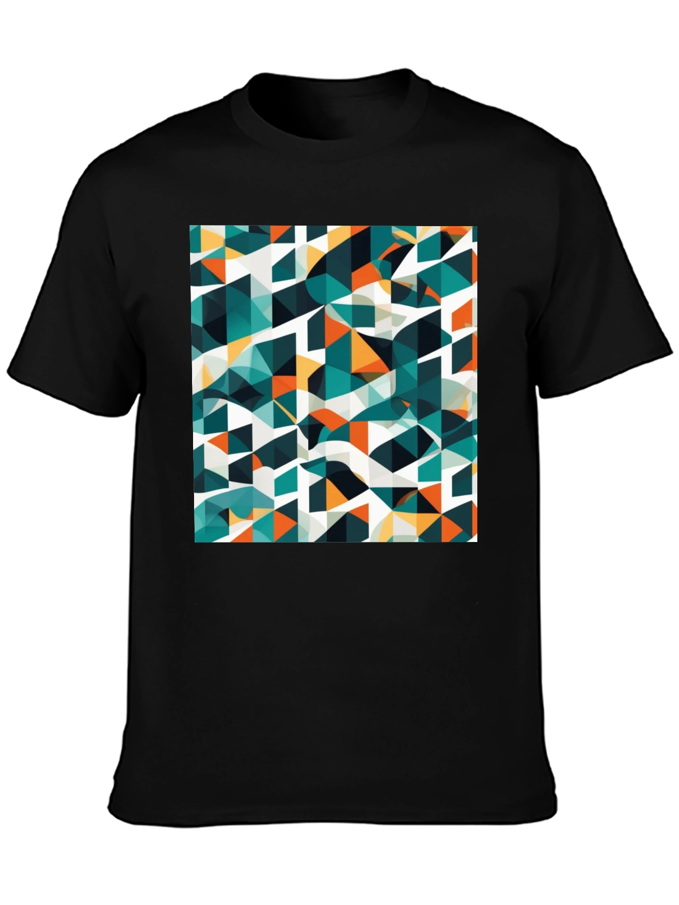 Abstract Geometric Triangle Print Mens T-Shirt
