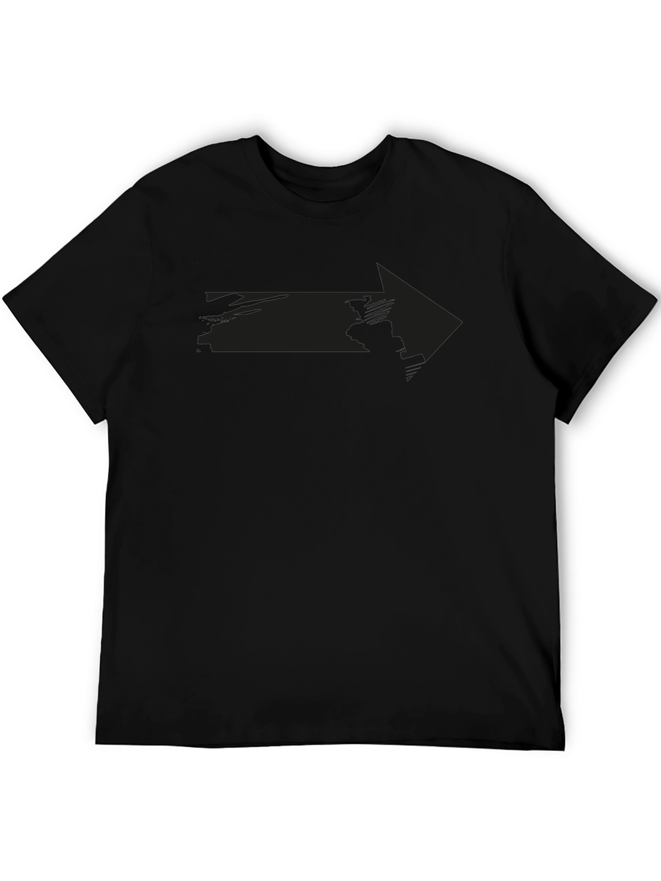 Mens Black Arrow Graphic Tee - Casual Style