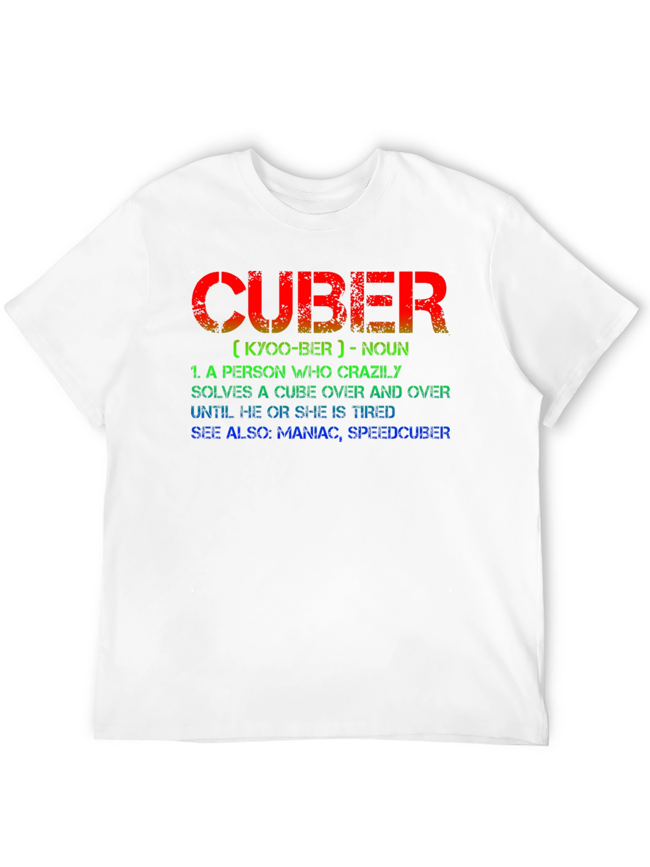 CUBER Definition Black T-Shirt - For Puzzle Lovers