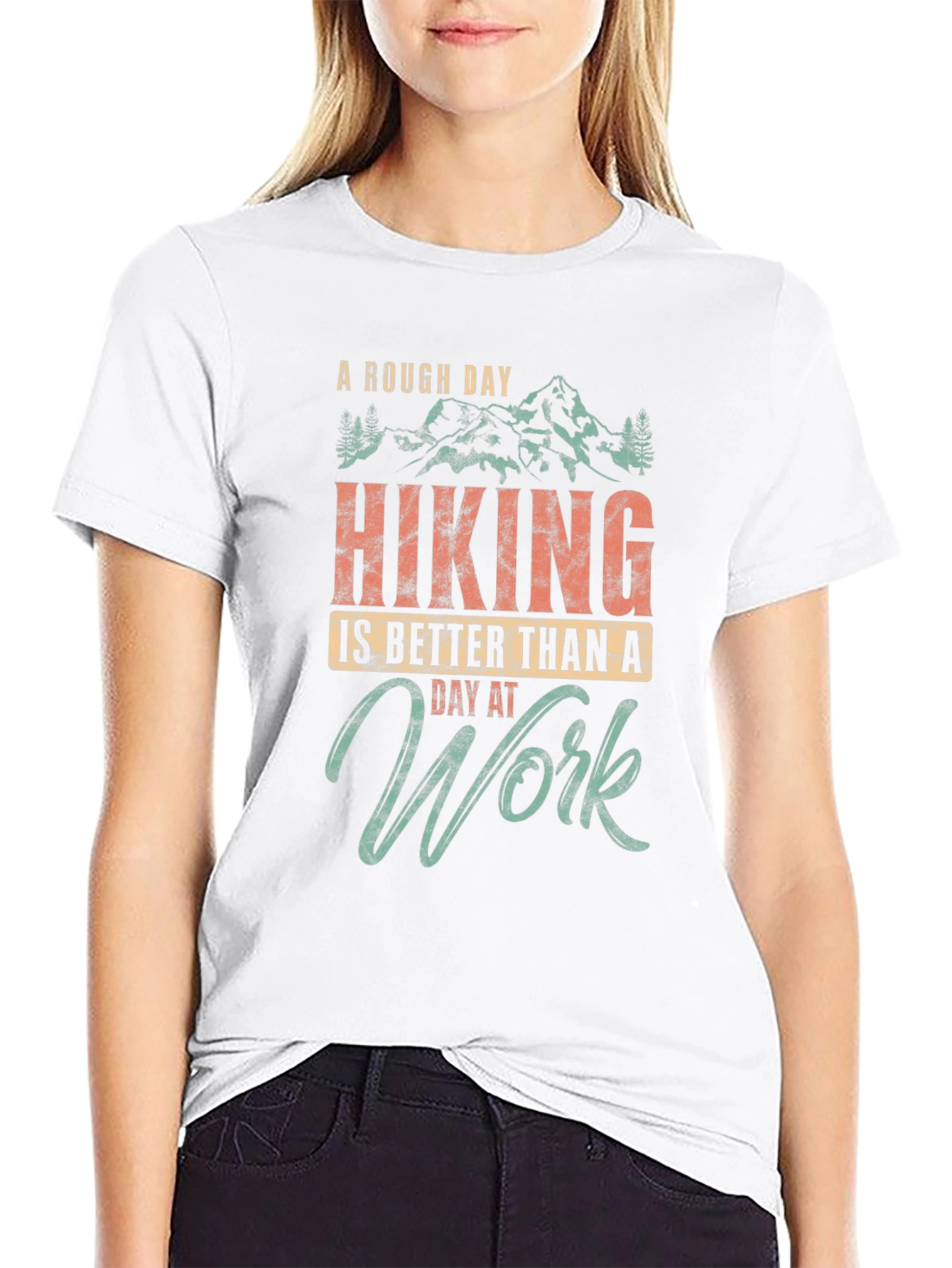 Hiking Better Than Work Graphic Tee