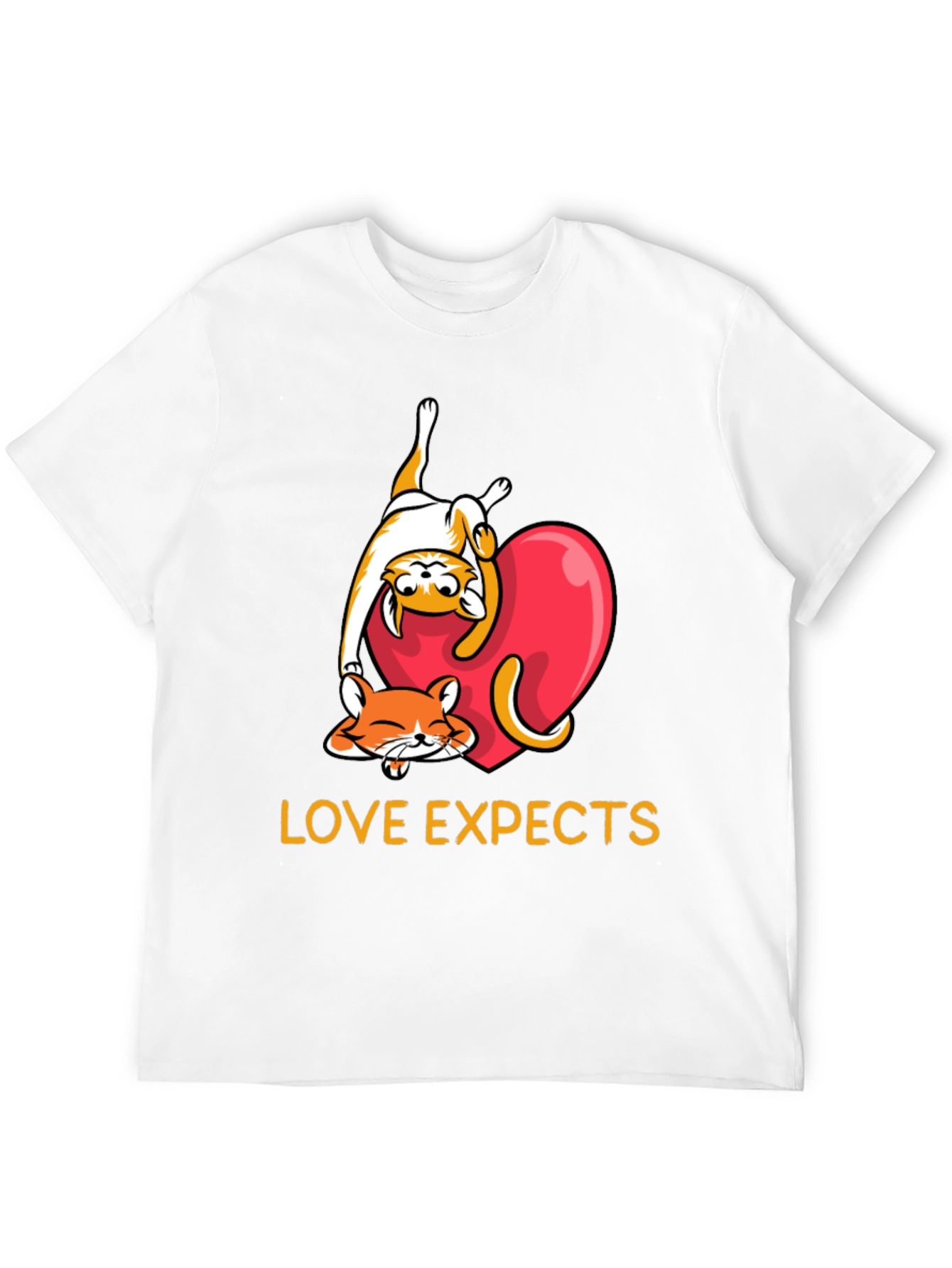 Love Expects Cat T-Shirt: Adorable Kitten Graphic Tee