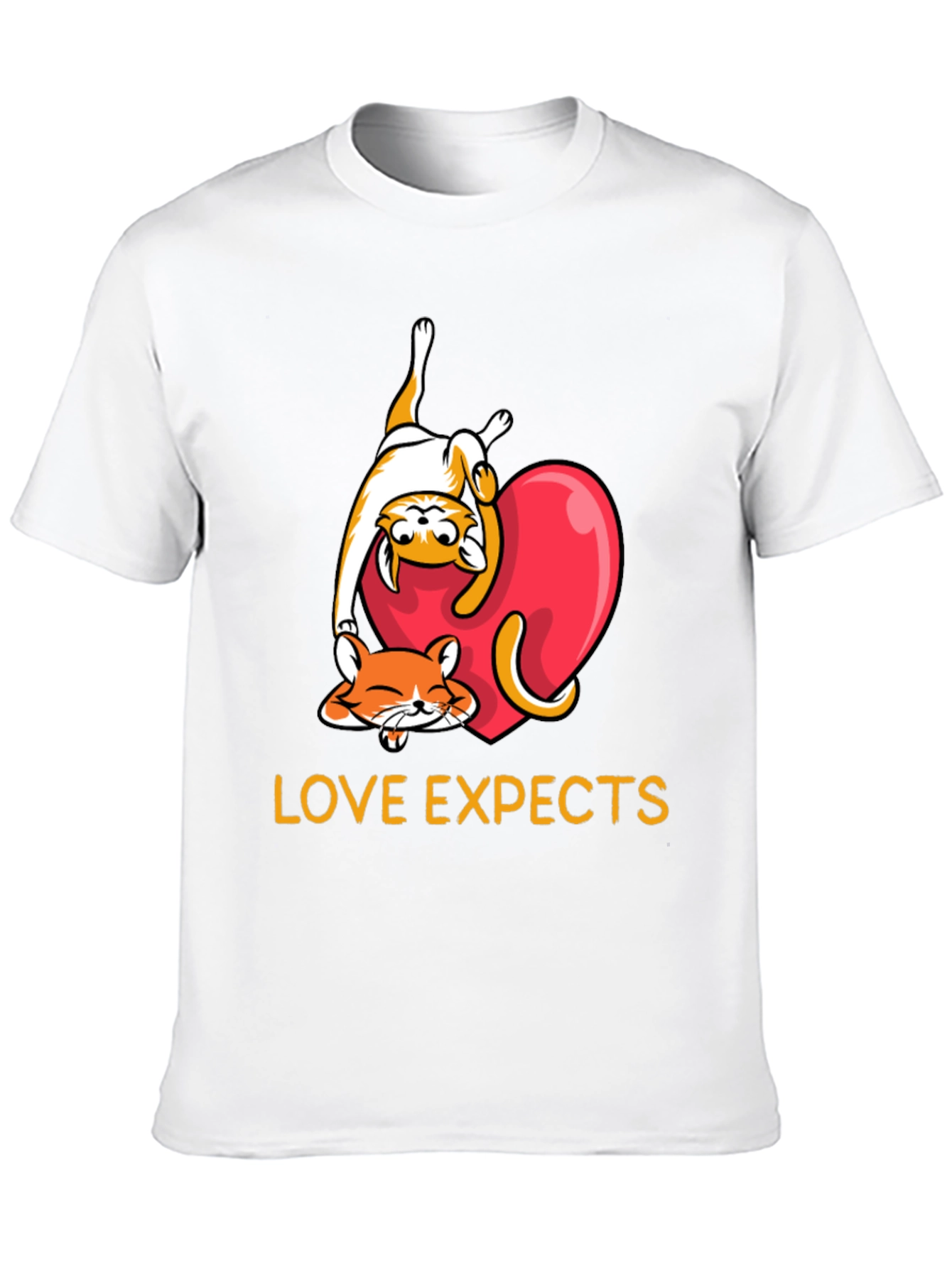 Love Expects Cat T-Shirt: Adorable Kitten Graphic Tee