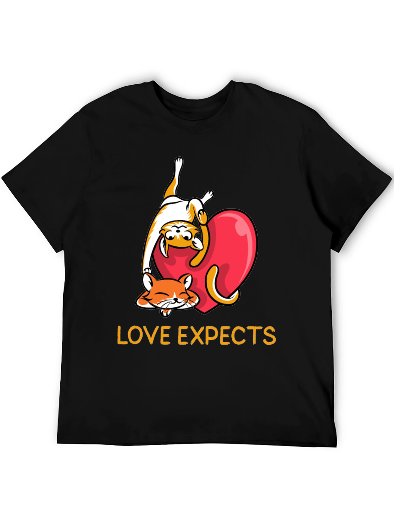 Love Expects Cat T-Shirt: Adorable Kitten Graphic Tee