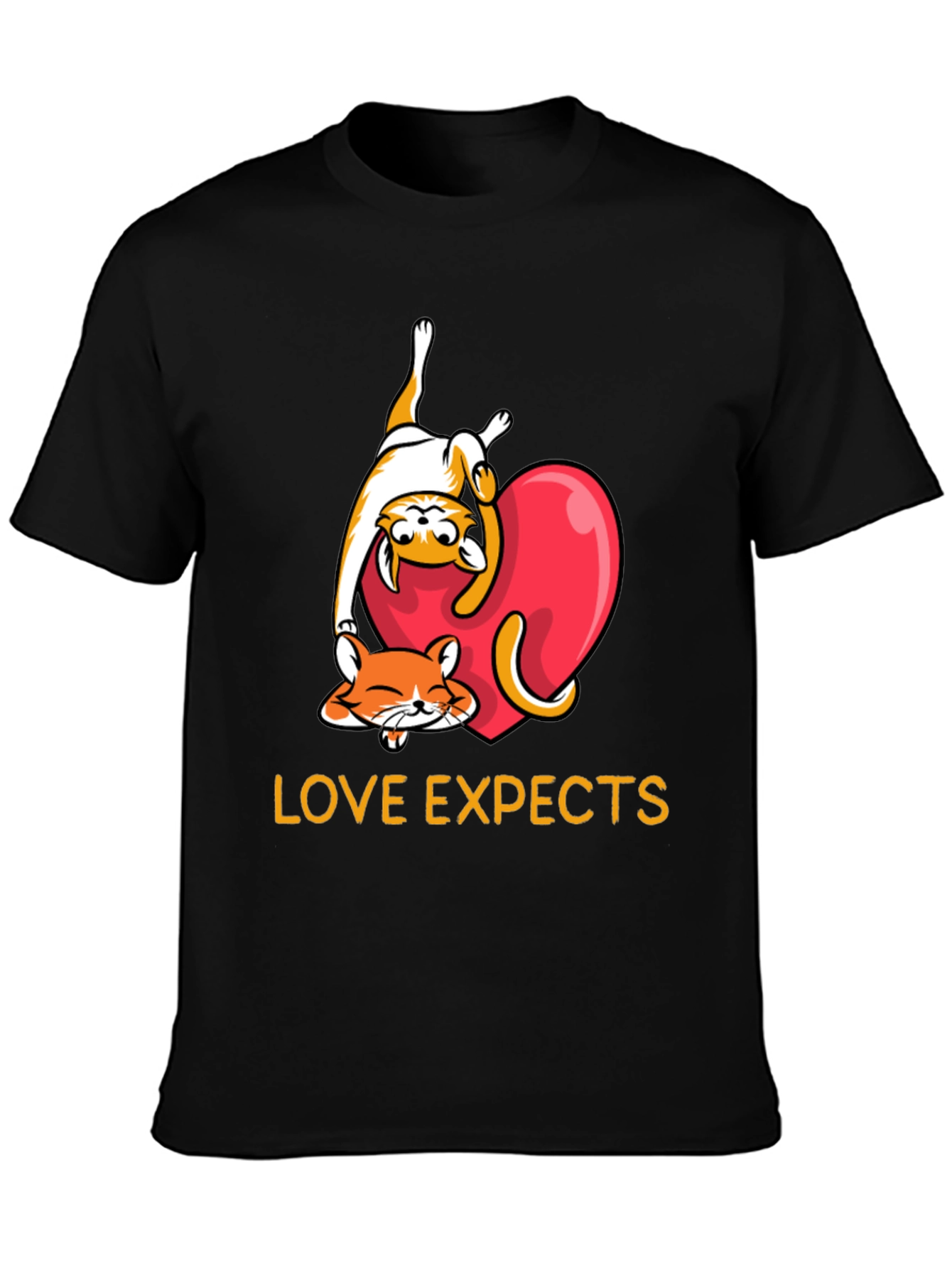 Love Expects Cat T-Shirt: Adorable Kitten Graphic Tee
