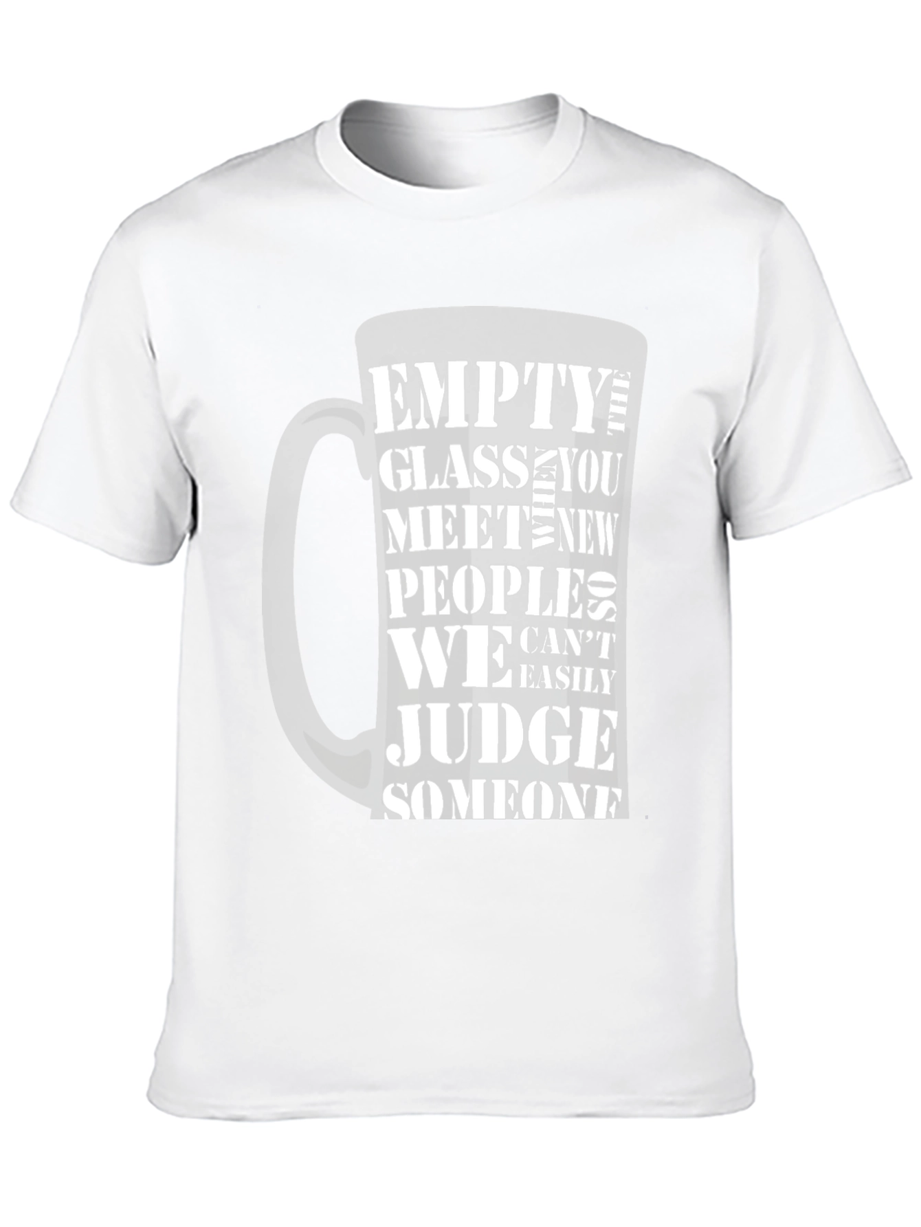 Graphic Tee: Empty Glass Judge People