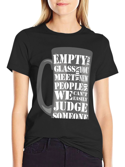 Graphic Tee: Empty Glass Judge People