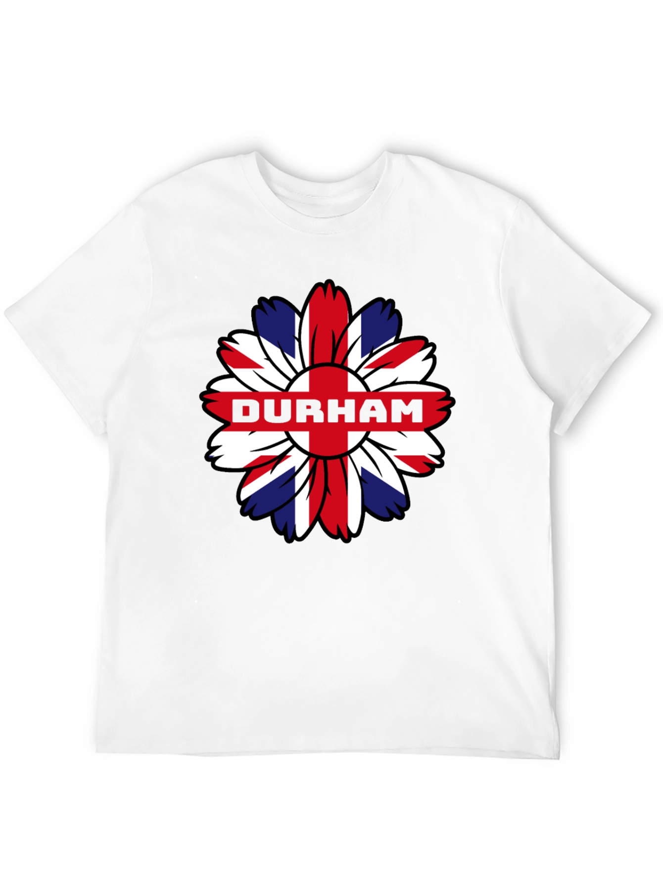 Durham UK Flag Flower T-Shirt