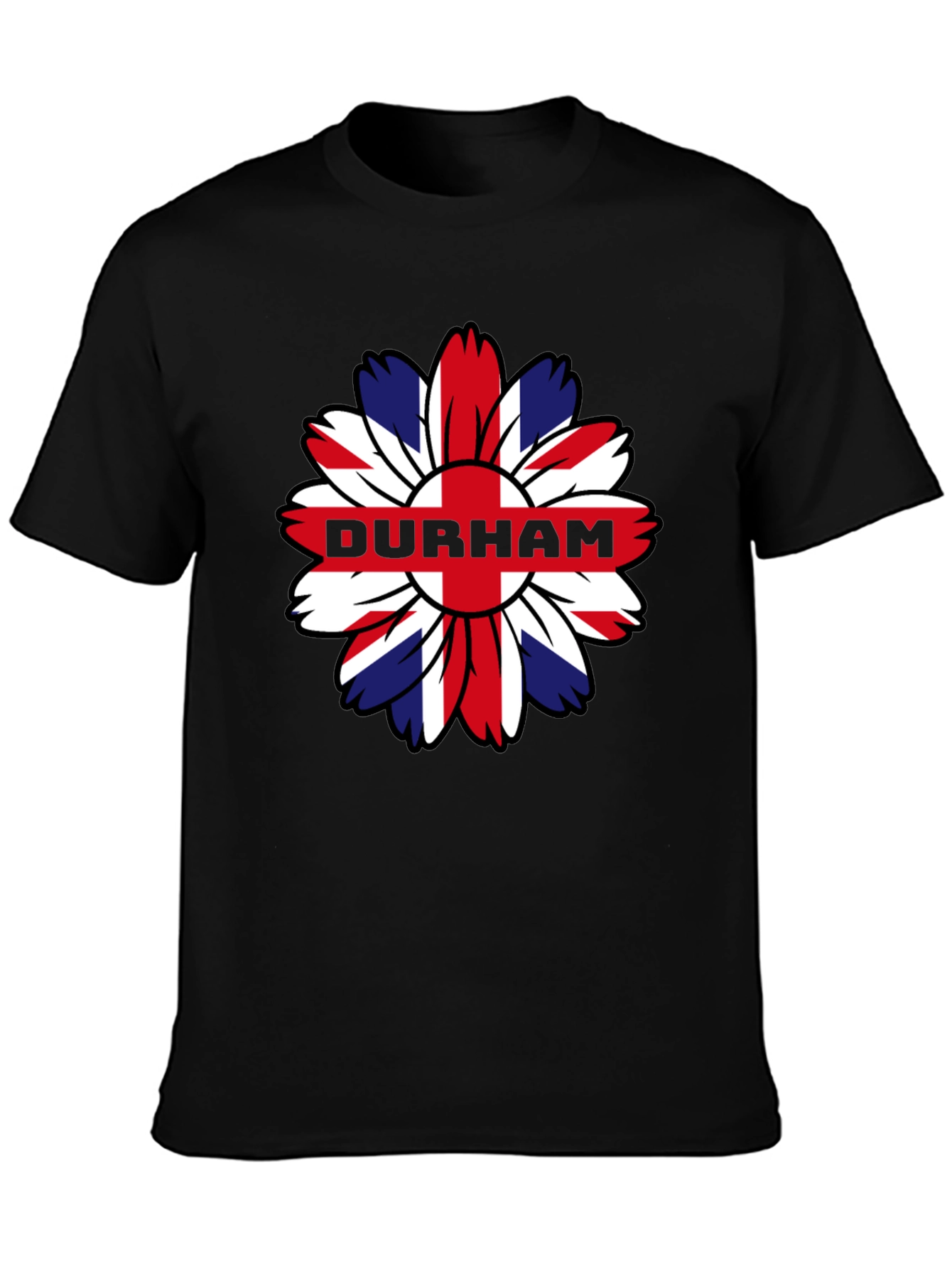 Durham UK Flag Flower T-Shirt