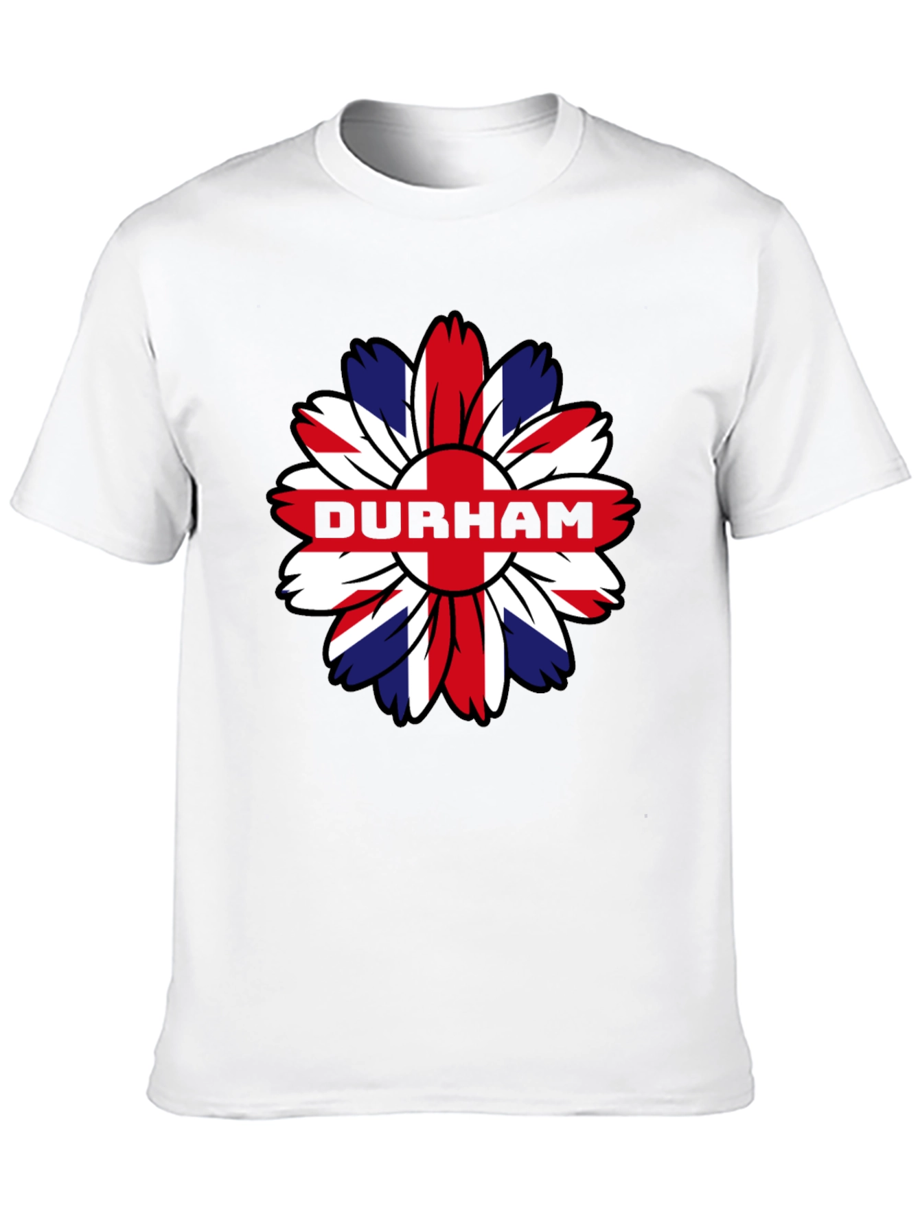 Durham UK Flag Flower T-Shirt