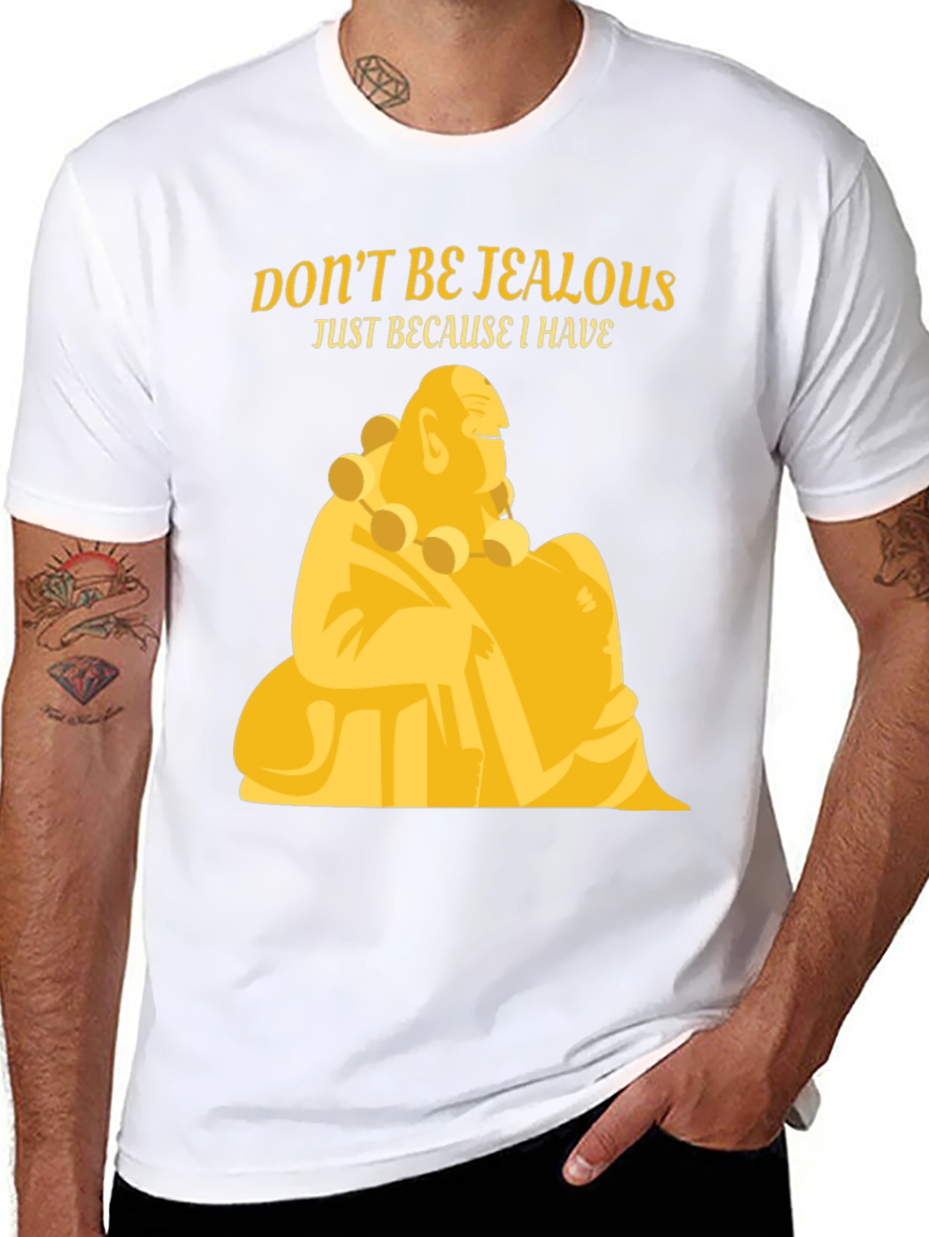 Dont Be Jealous Buddha Graphic T-Shirt