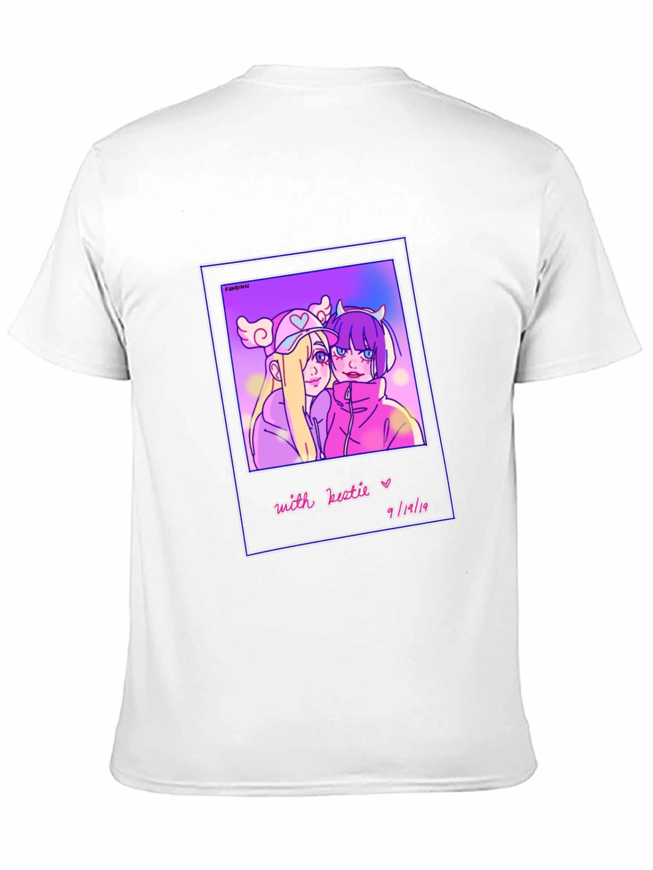 Anime Style Graphic Print Tee - Black