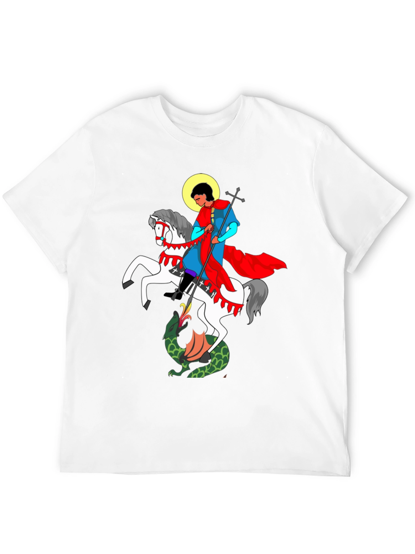 Saint George and The Dragon Black T-Shirt